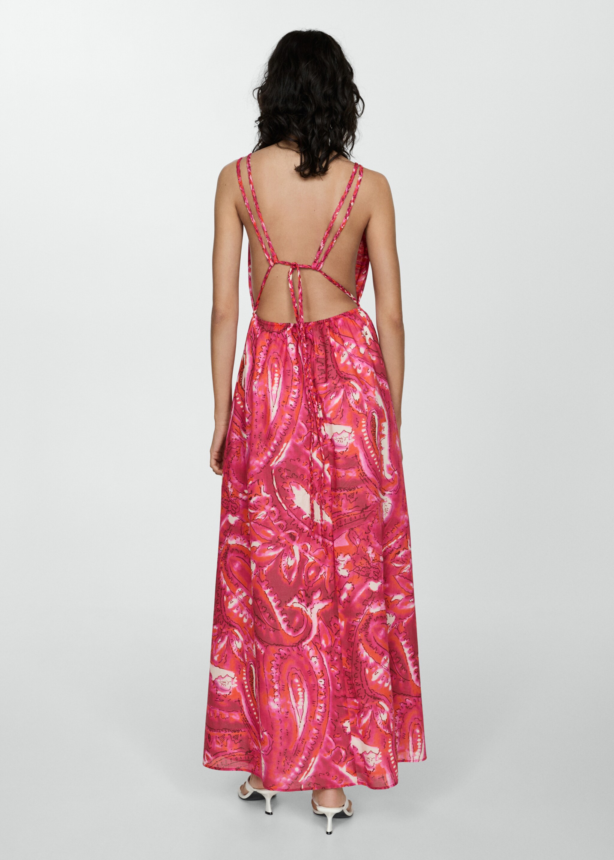 Vestido estampado doble tirante - Reverso del artículo