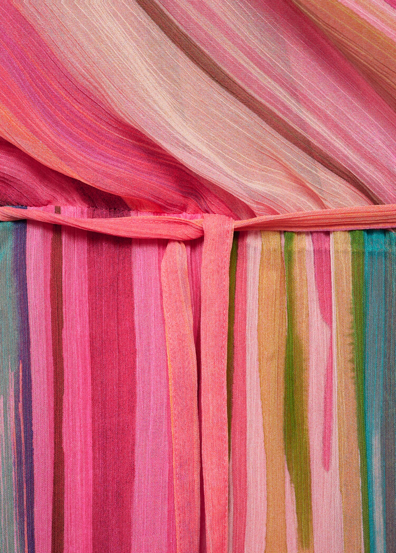 Striped asymmetrical dress - Details of the article 0