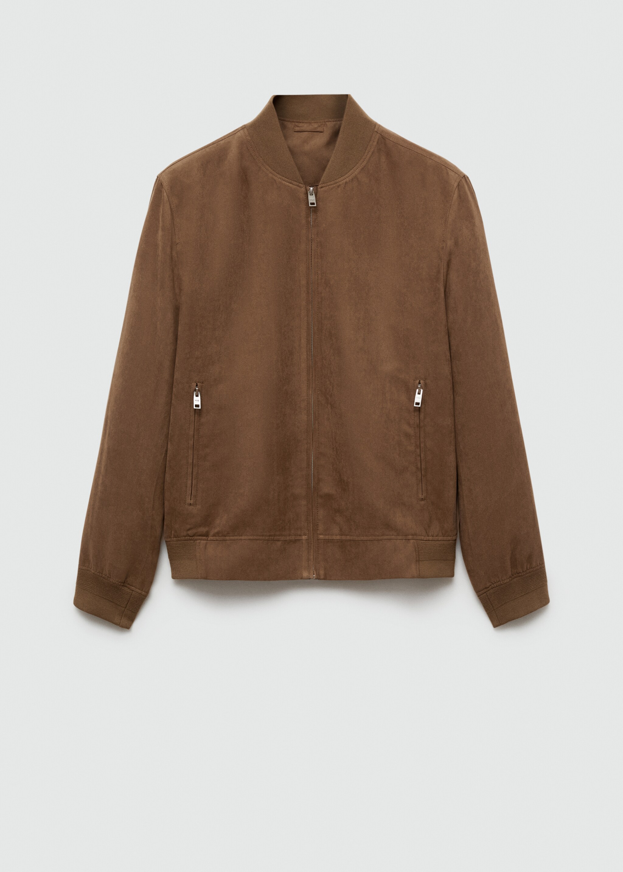 Suede-effect bomber jacket - Article without model