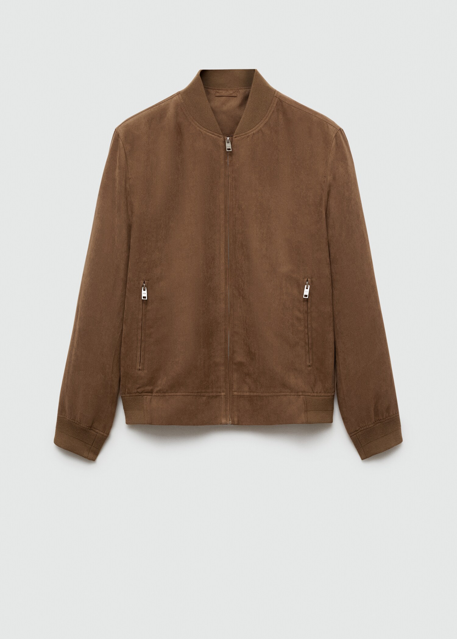 Suede-effect bomber jacket - Article without model