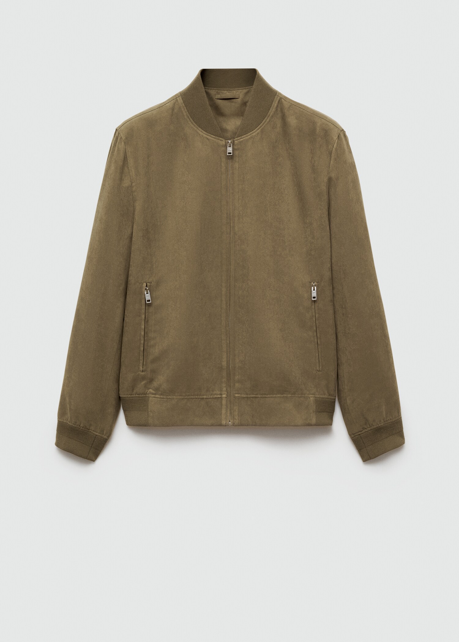 Suede-effect bomber jacket - Article without model