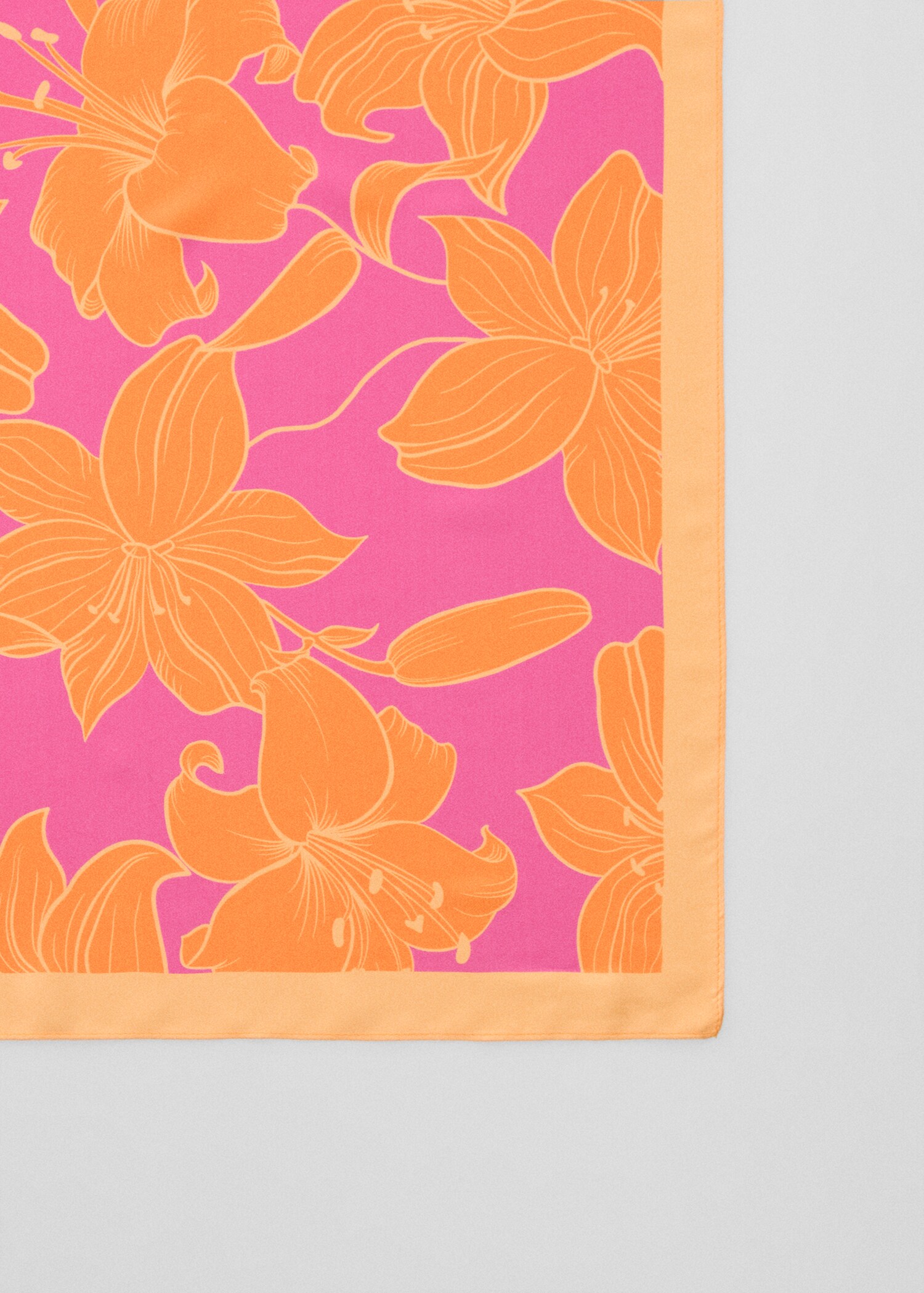 Flowers printed scarf - Medium plane