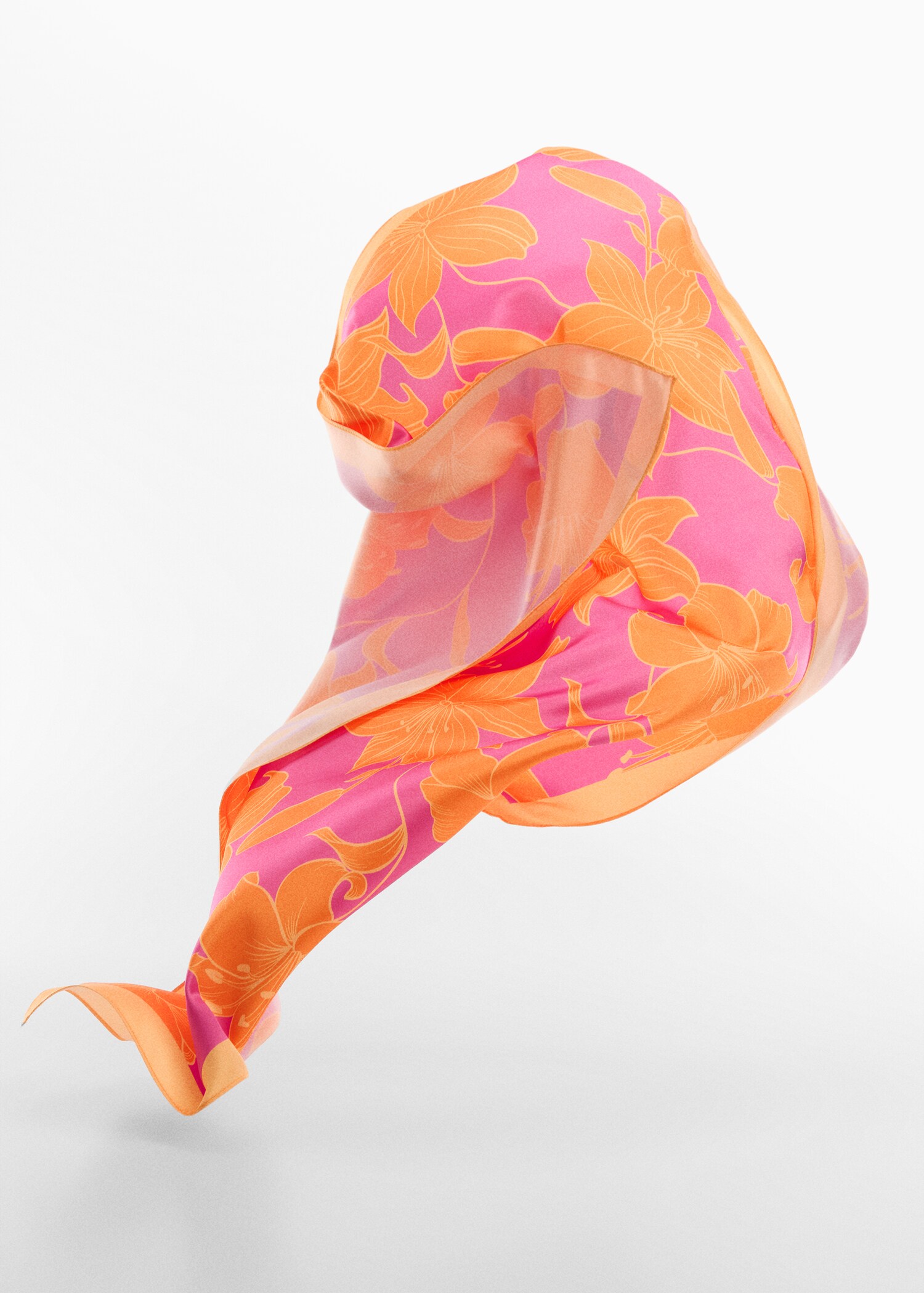 Flowers printed scarf - Details of the article 2