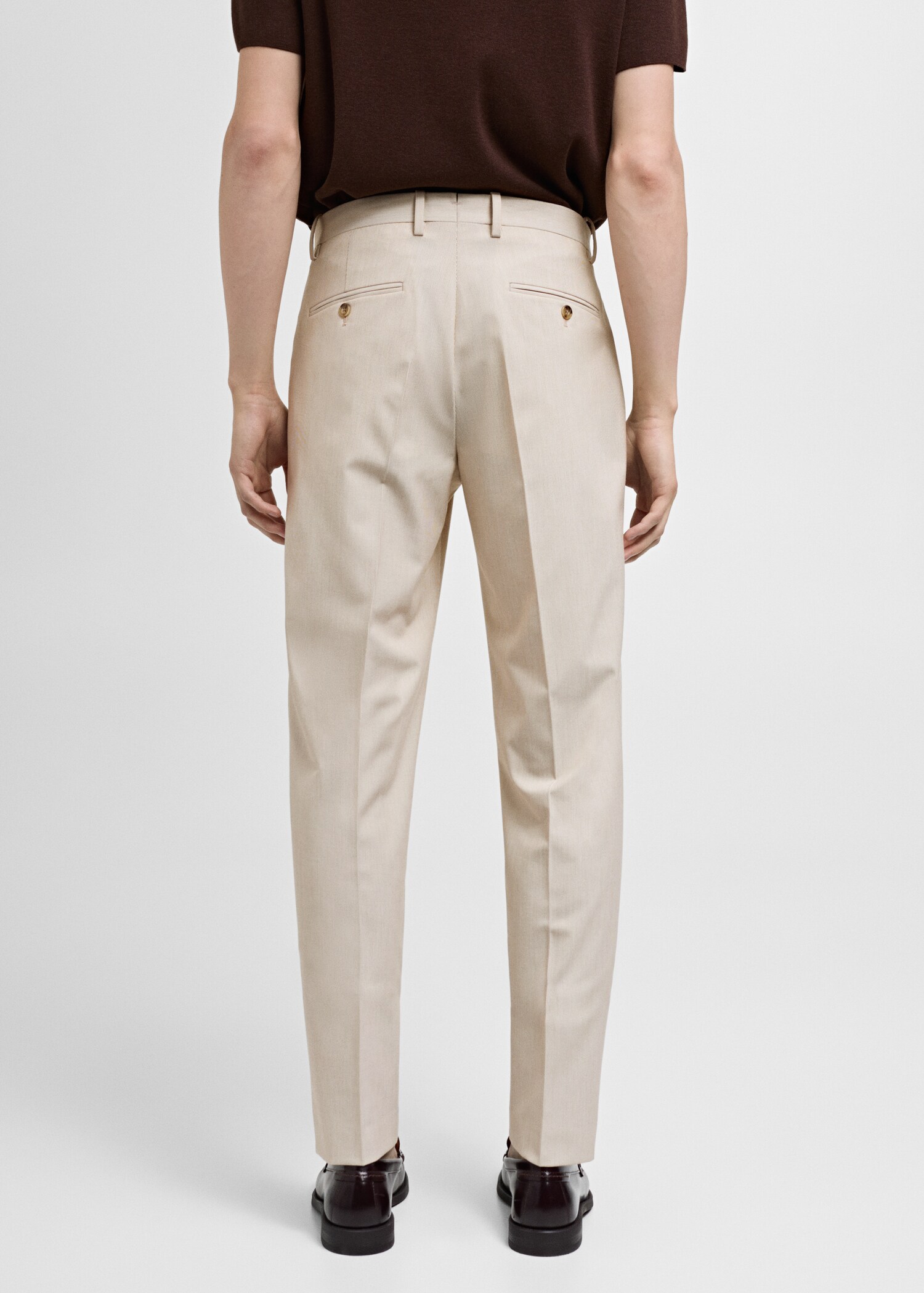 Pantaloni completo slim-fit tessuto comfort stretch - Retro dell'articolo