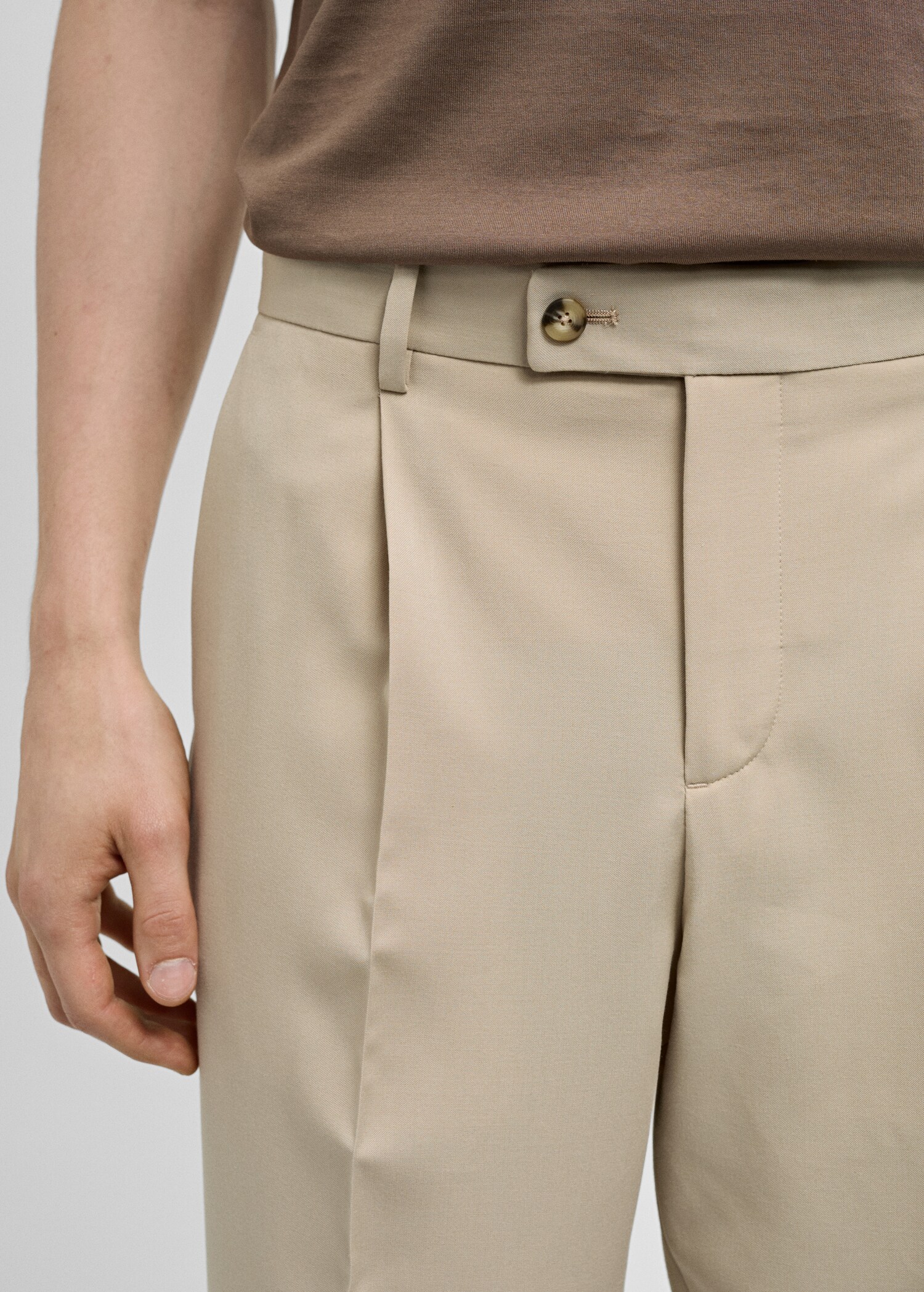 Regular fit suit trousers - Details of the article 1