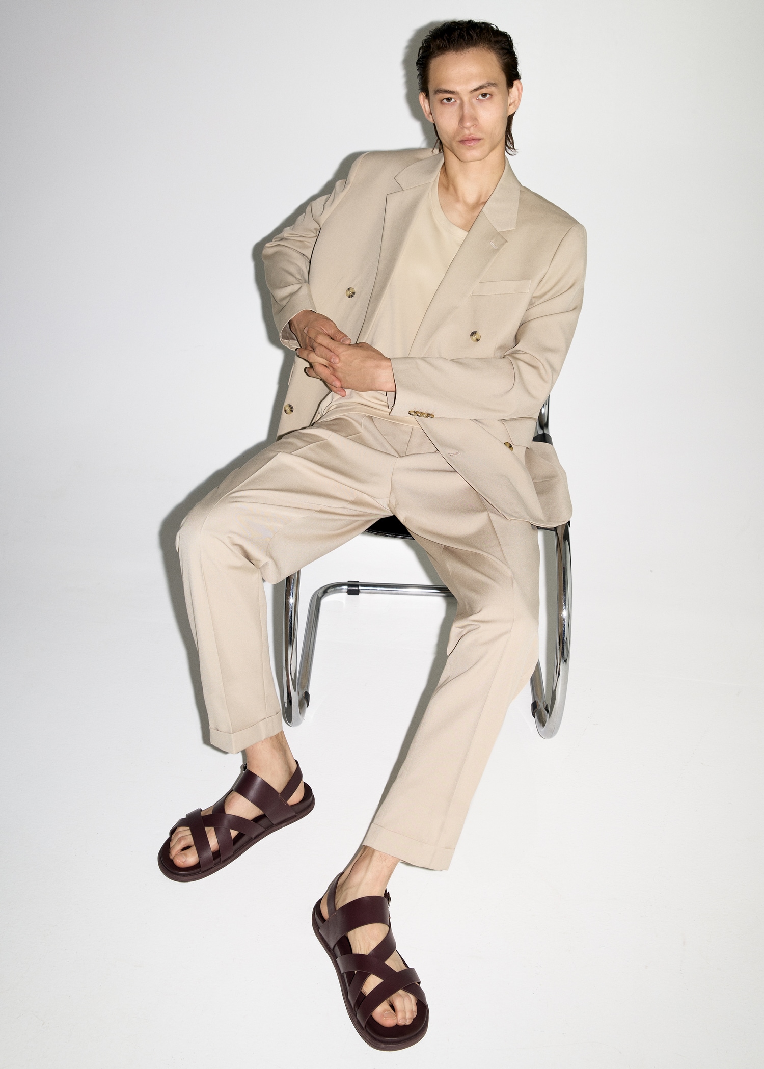 Regular fit suit trousers - Details of the article 5
