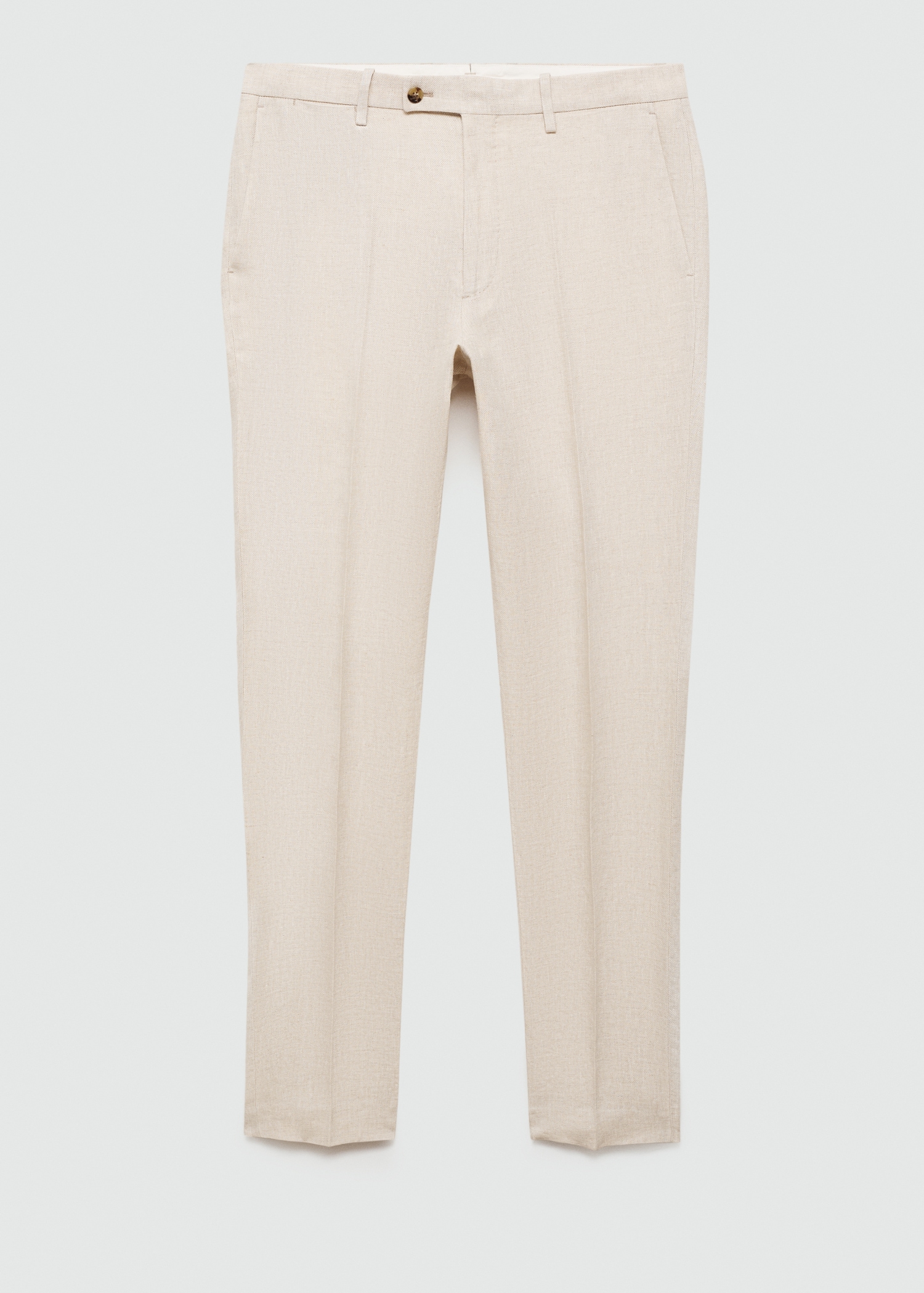 100% linen slim-fit suit trousers - Article without model