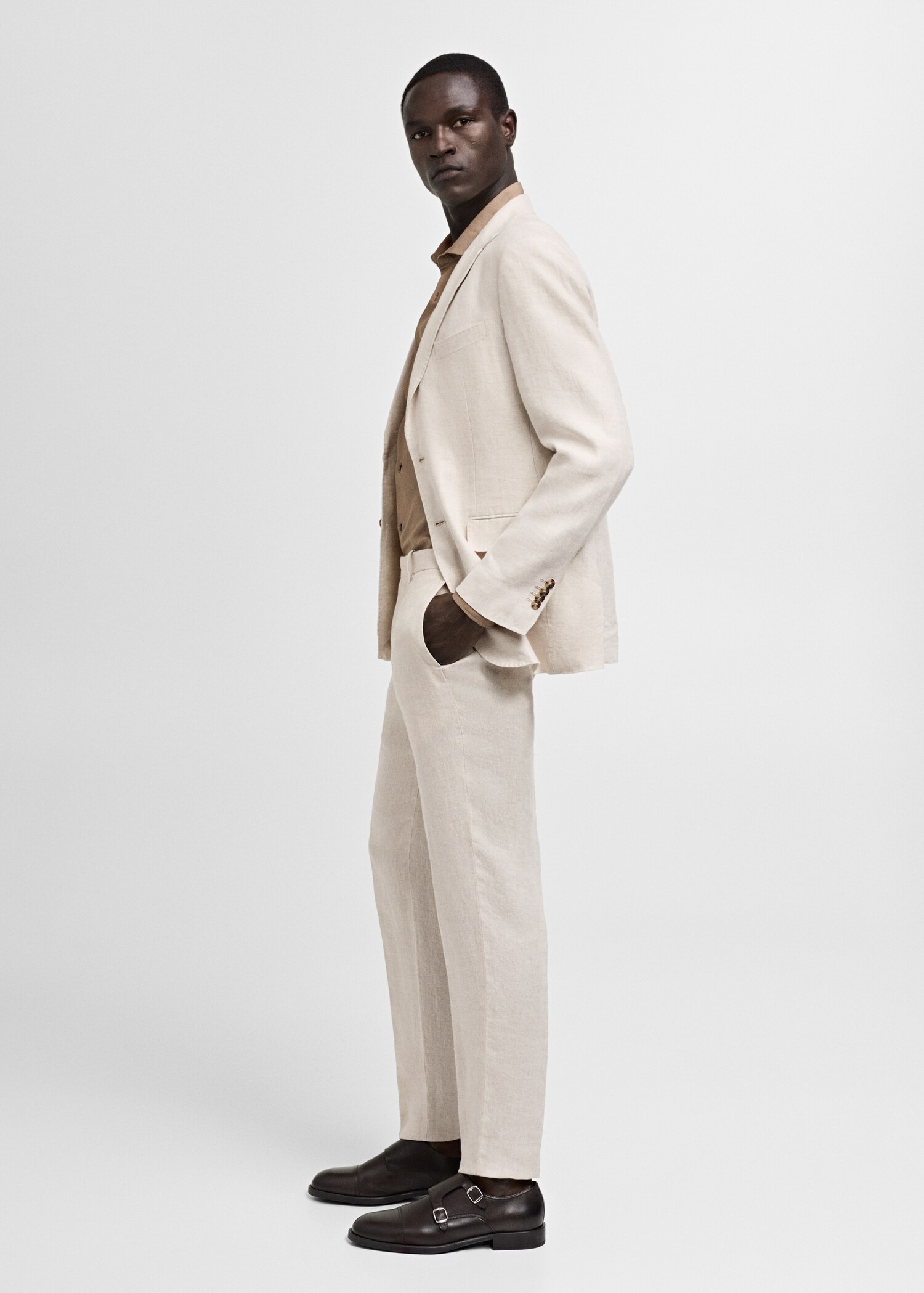 Pantalon costume slim-fit 100 % lin - Détail de l'article 1