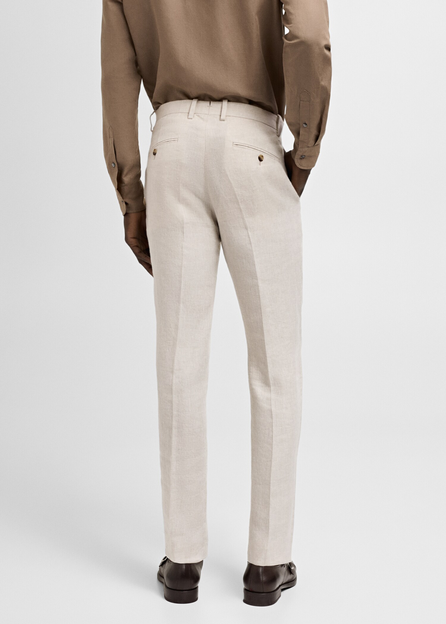 Pantalon costume slim-fit 100 % lin - Verso de l’article