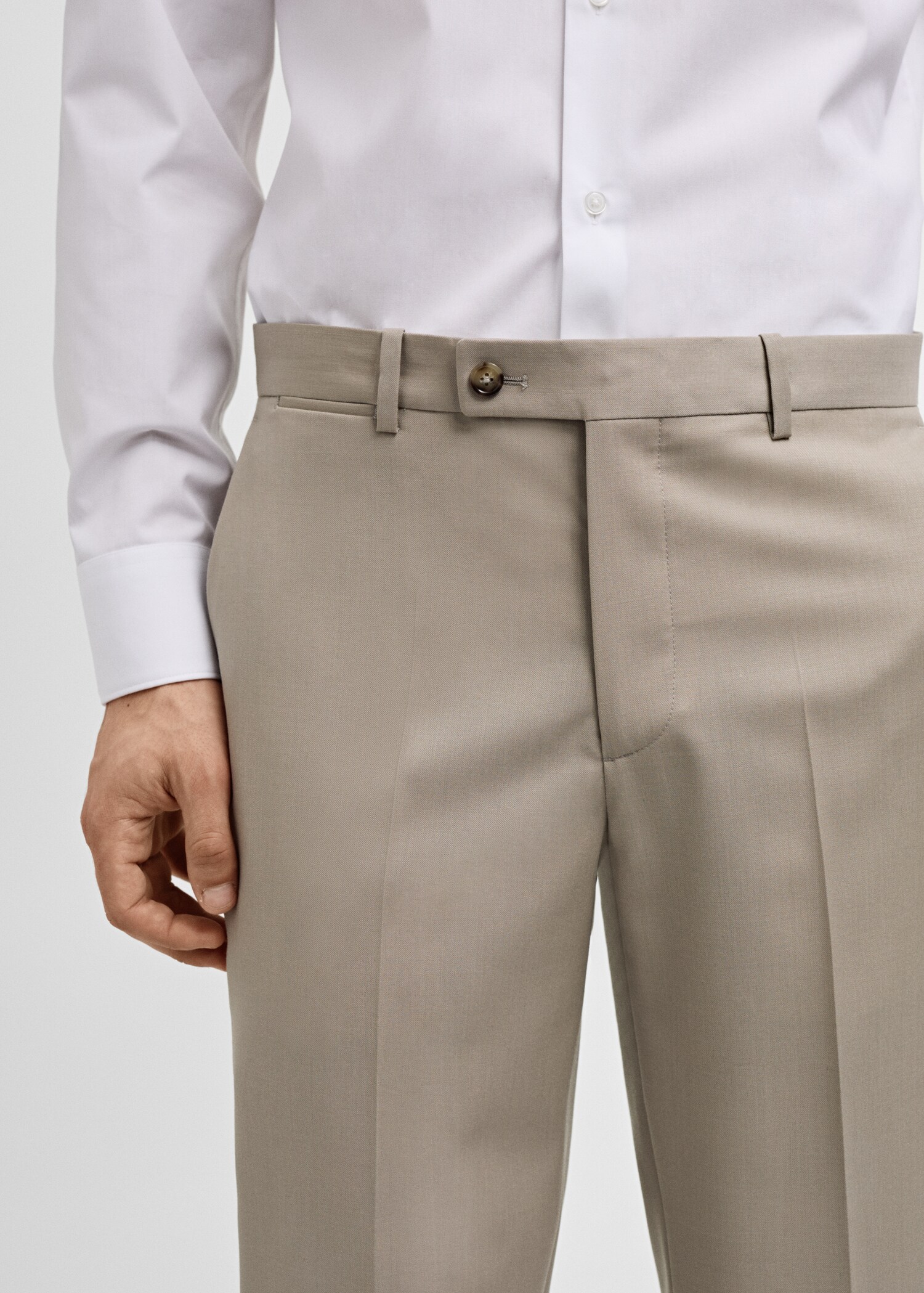Pantalón traje slim fit 100% lana virgen - Detalle del artículo 1