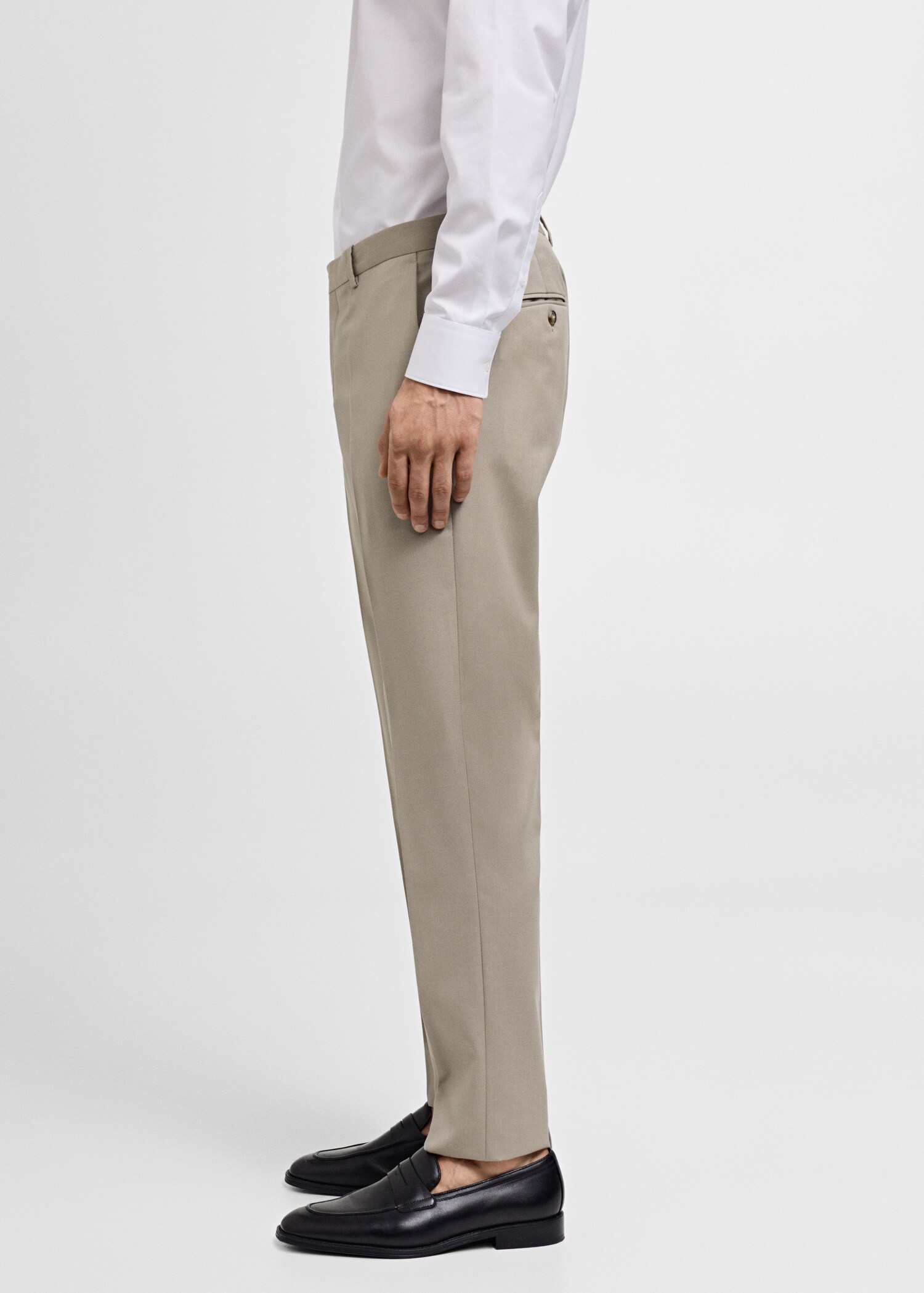 Pantalón traje slim fit 100% lana virgen - Detalle del artículo 2