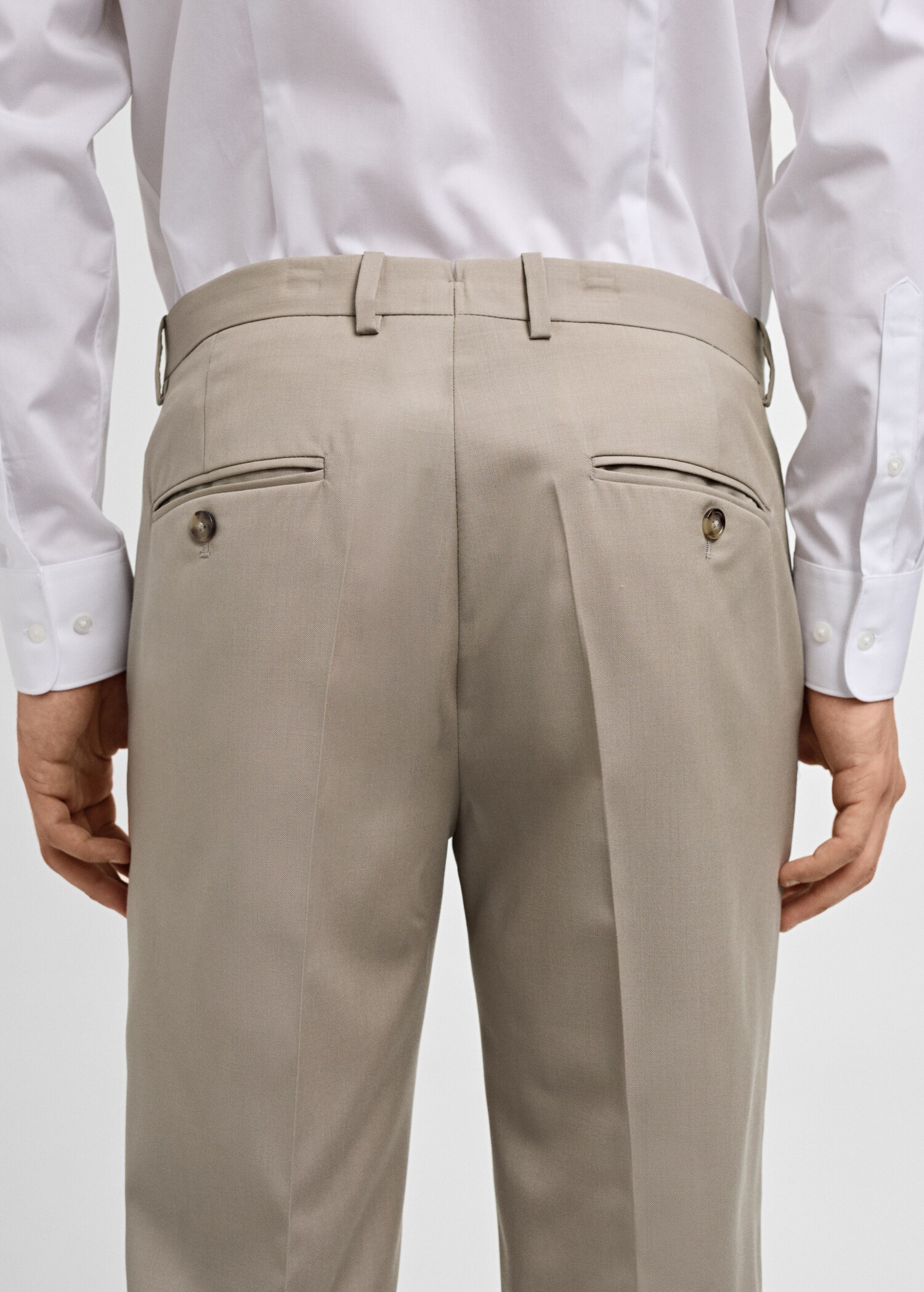 Pantalón traje slim fit 100% lana virgen - Detalle del artículo 6