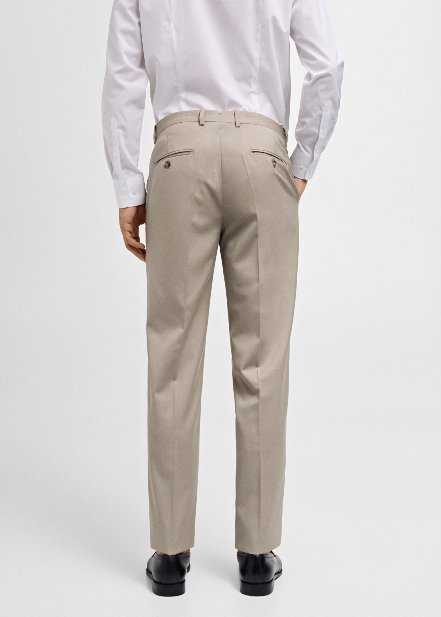 Pantalón traje slim fit 100% lana virgen - Reverso del artículo