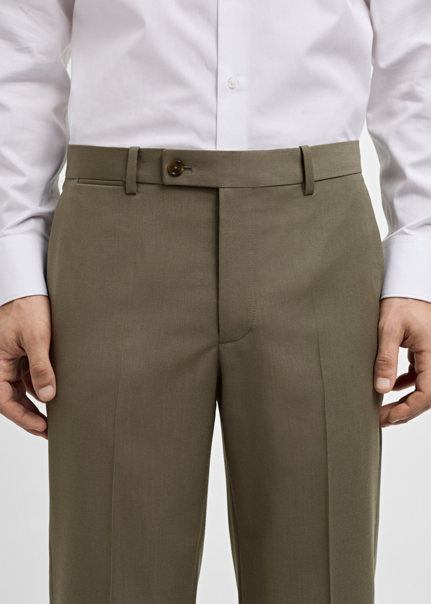 Pantalón traje slim fit 100% lana virgen - Detalle del artículo 1