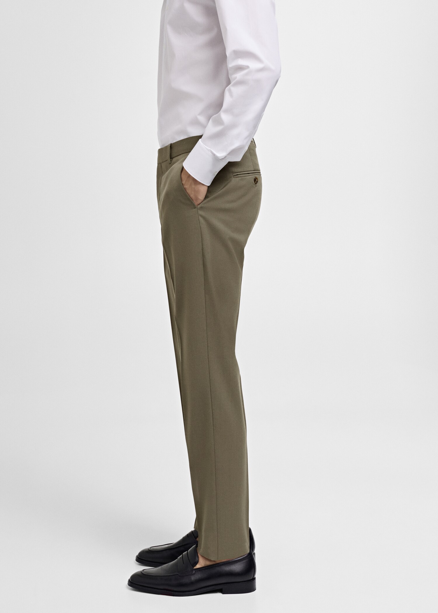 Pantalón traje slim fit 100% lana virgen - Detalle del artículo 2