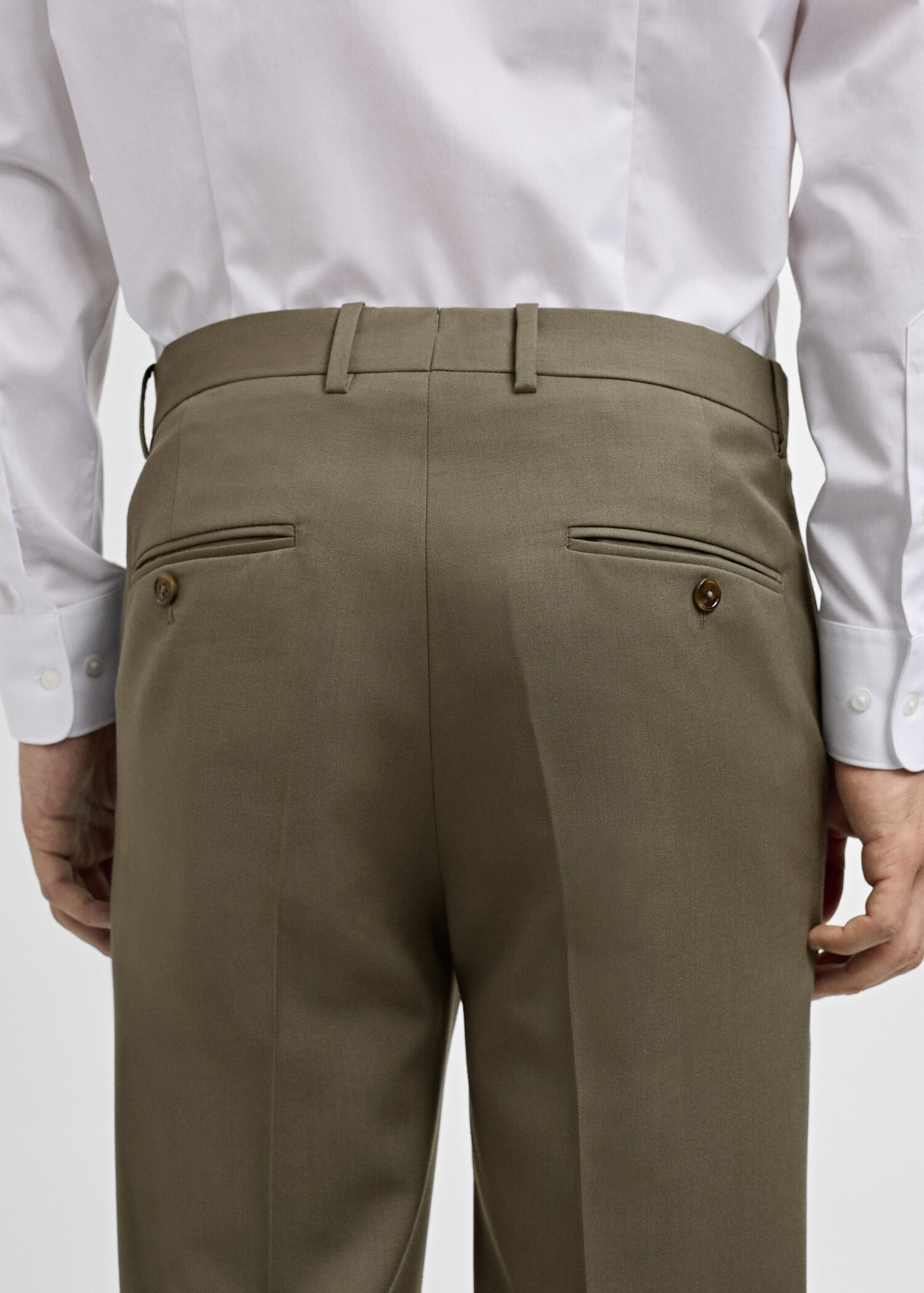 Pantalón traje slim fit 100% lana virgen - Detalle del artículo 6