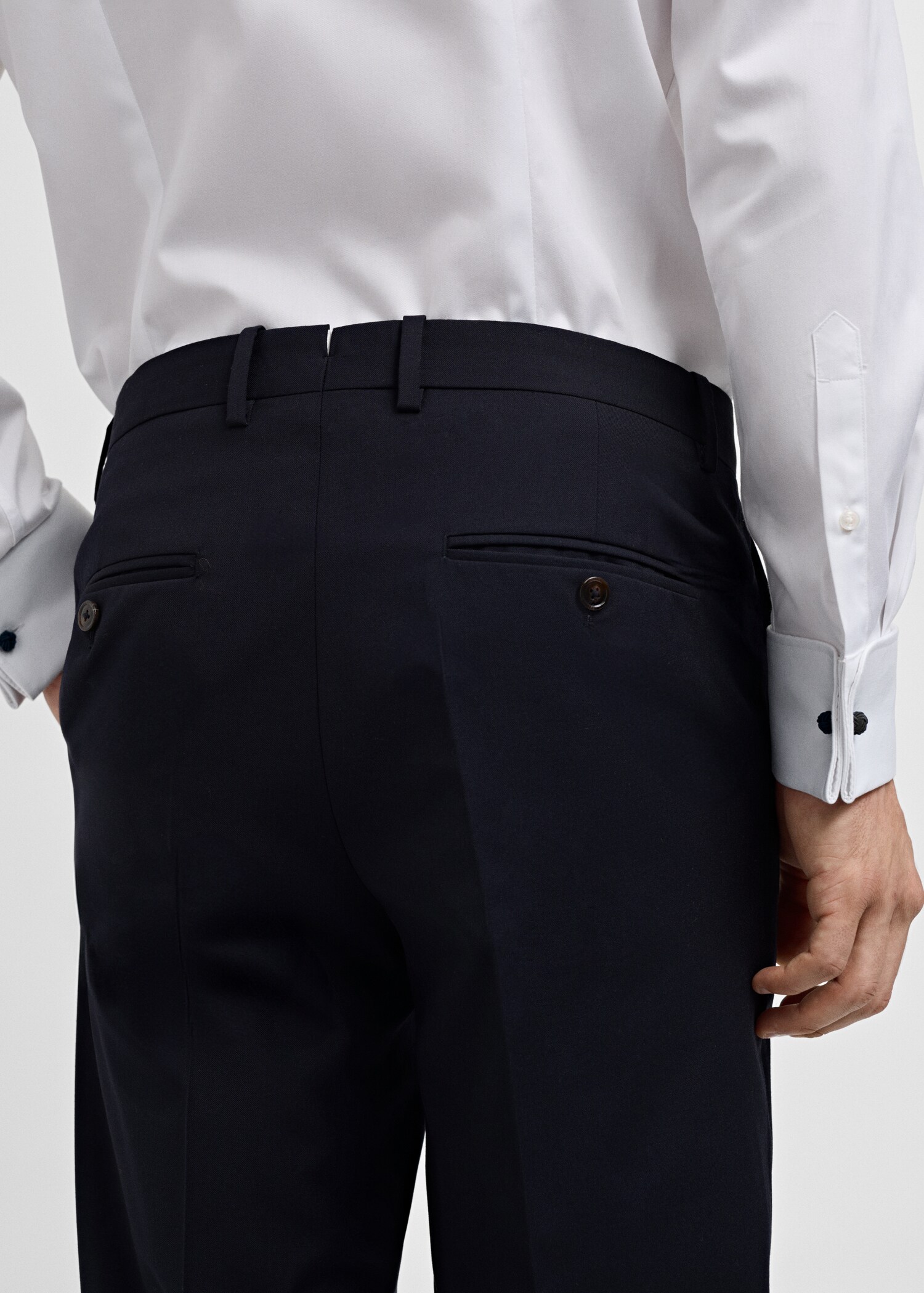 Pantalón traje slim fit 100% lana virgen - Detalle del artículo 6