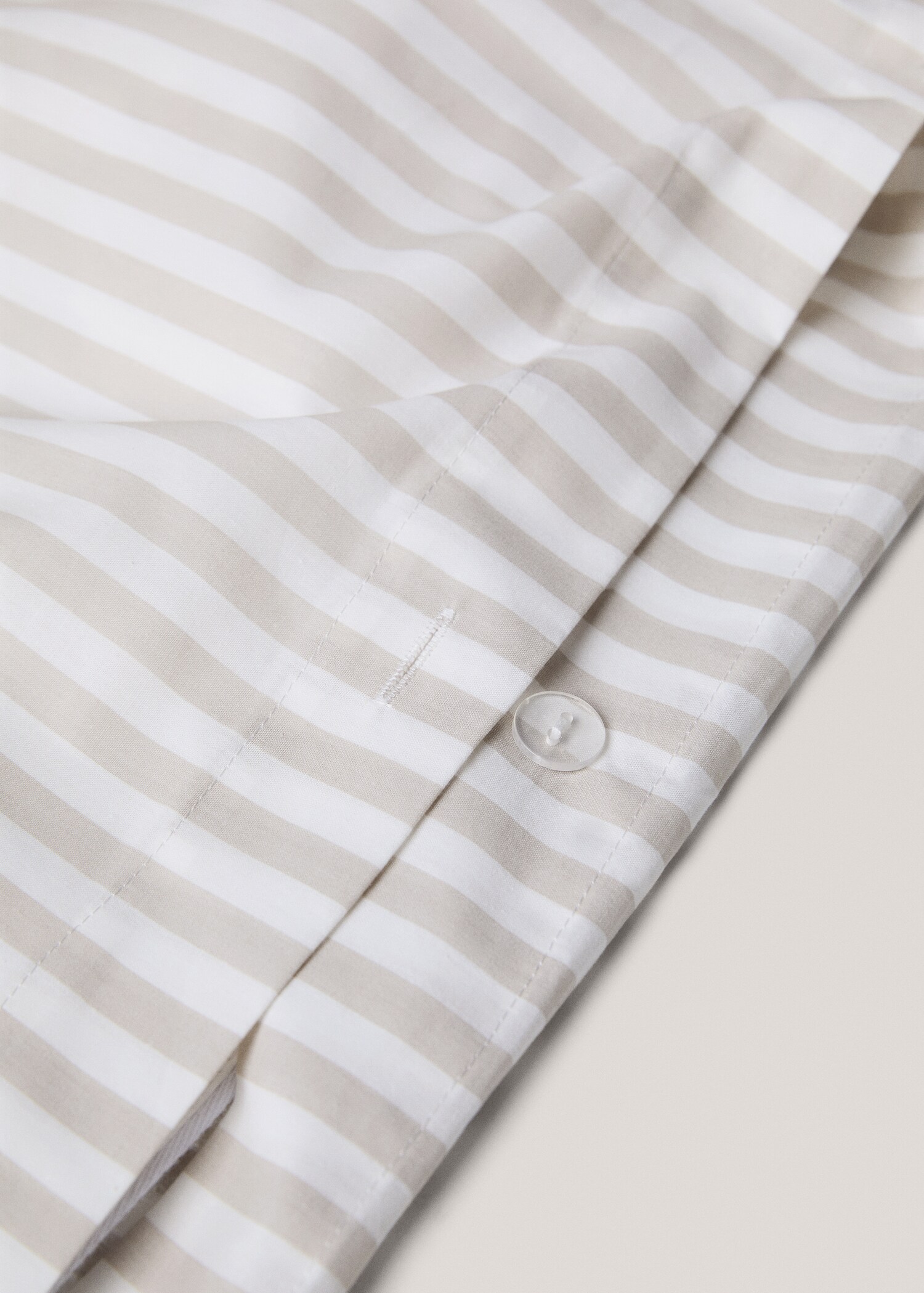 Striped cotton duvet cover Superking bed - Details of the article 1