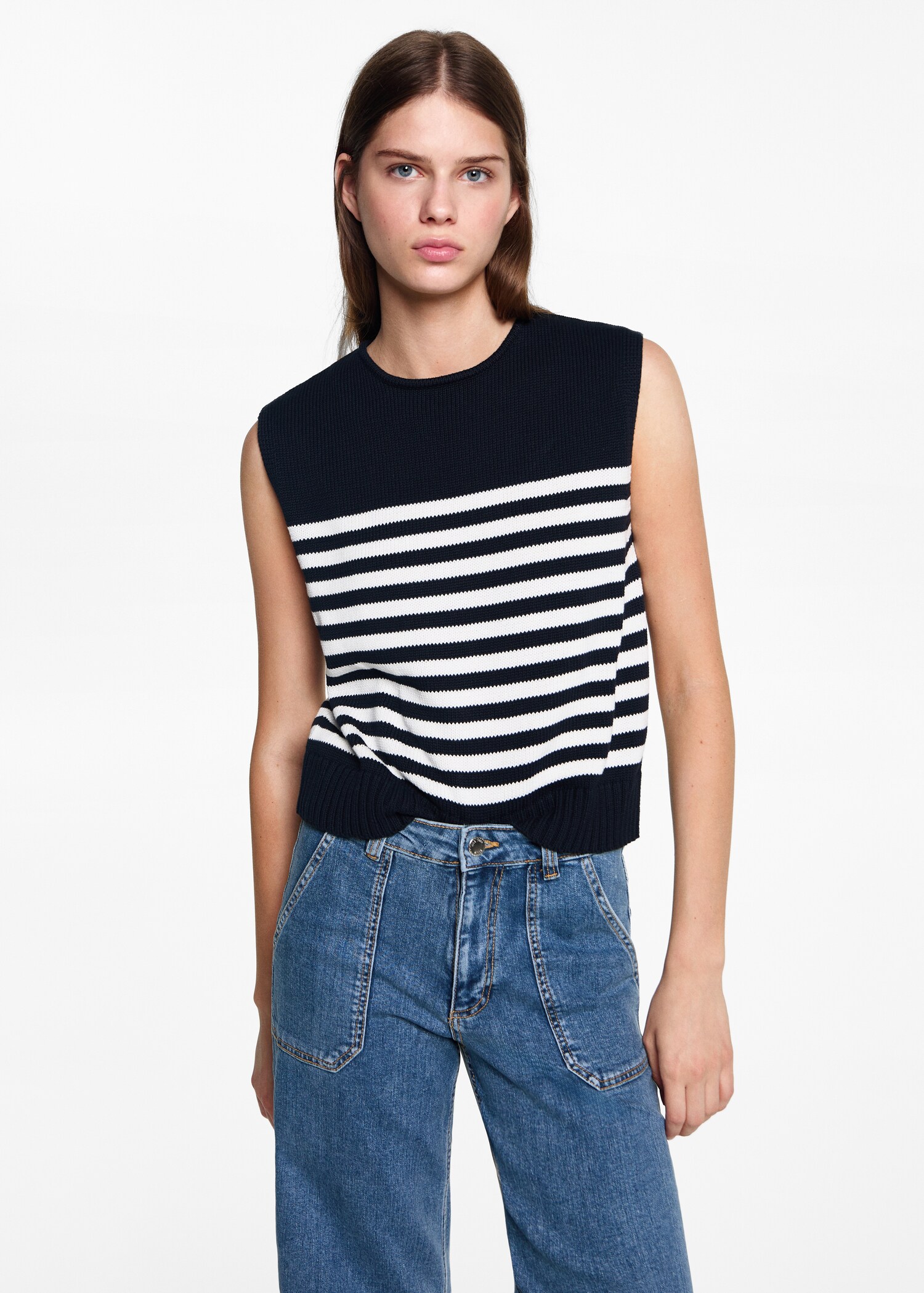 Culotte jeans with pockets - Medium plane
