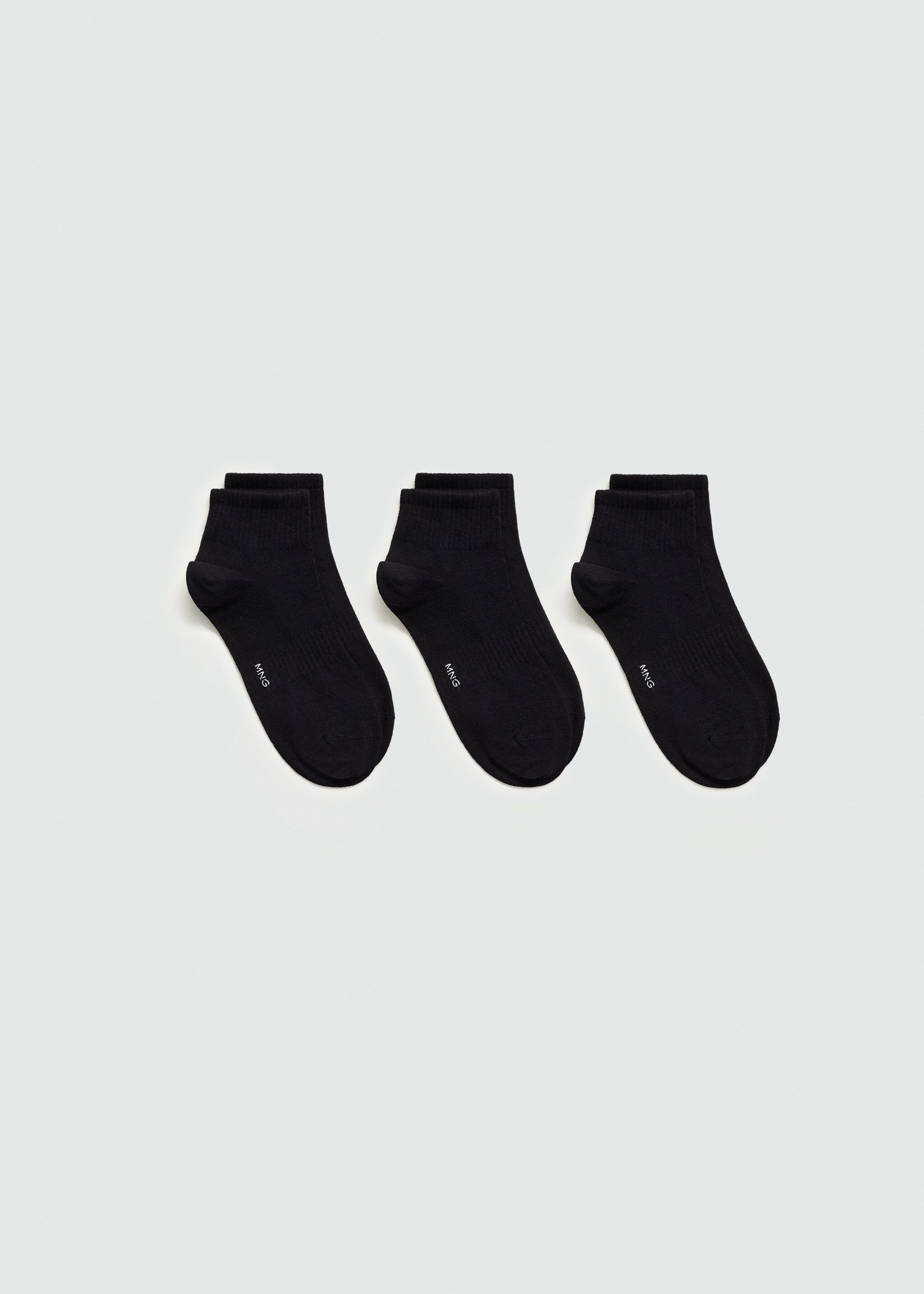 3-pack of ribbed cotton socks - Article without model