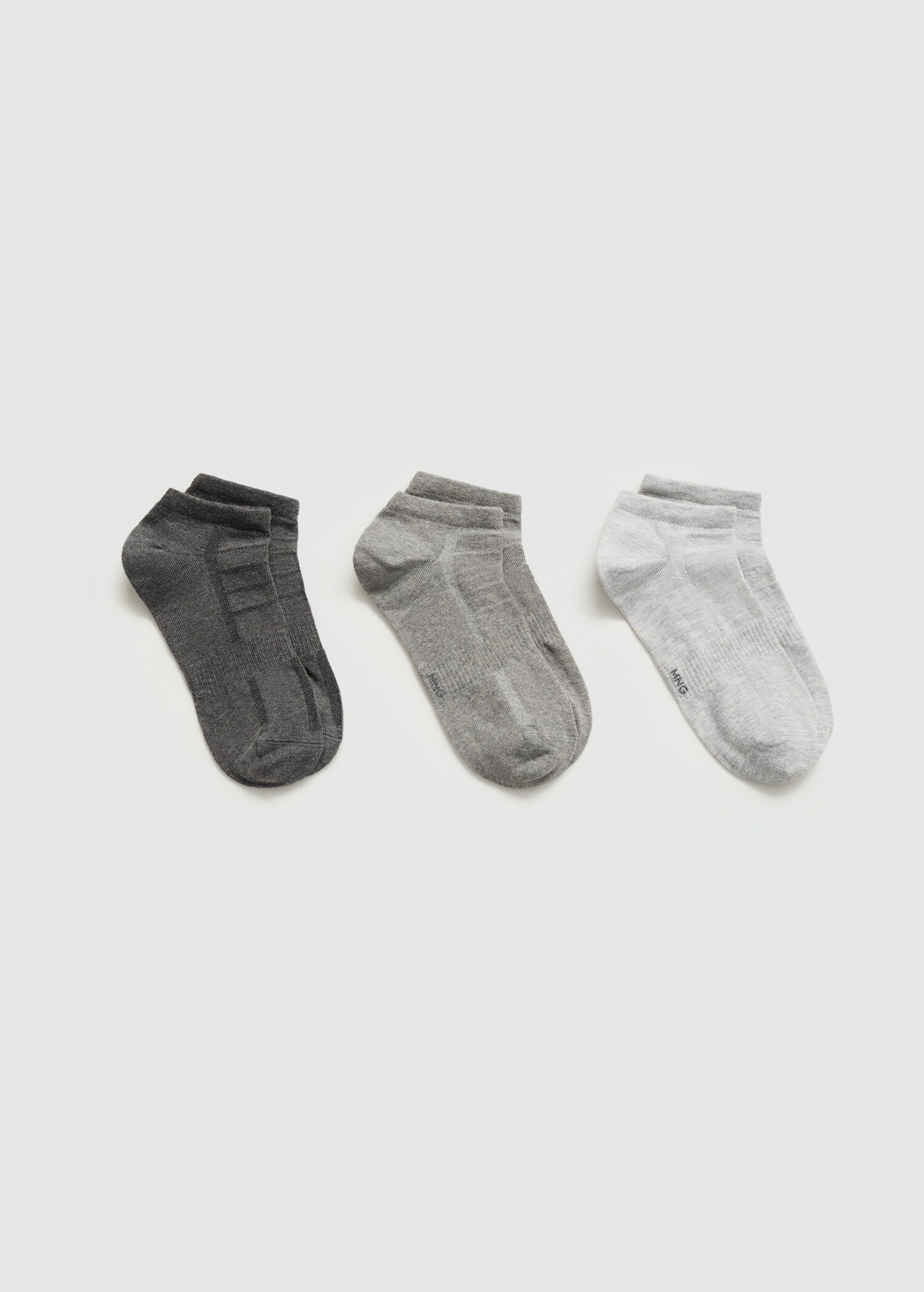 Pack of 3 plain cotton socks - Article without model