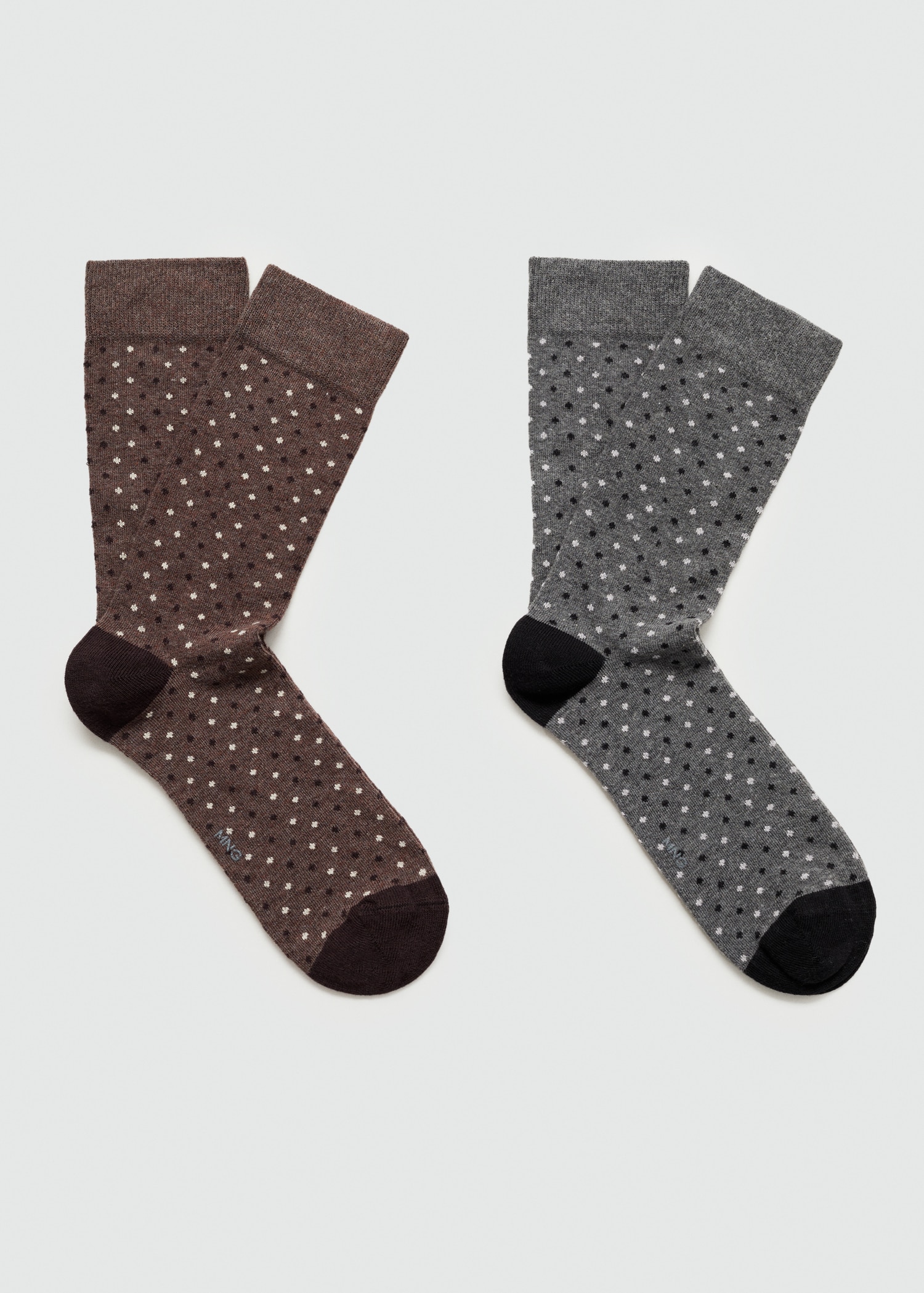 Pack of 2 cotton socks with embroidered detail - Article without model
