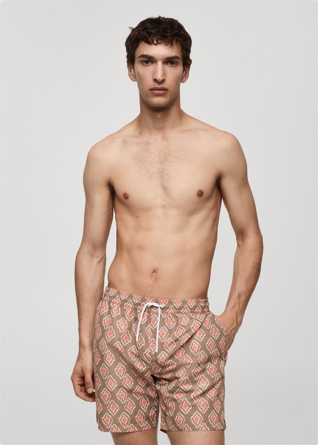 Mango Badeanzug mit geometrischem Muster