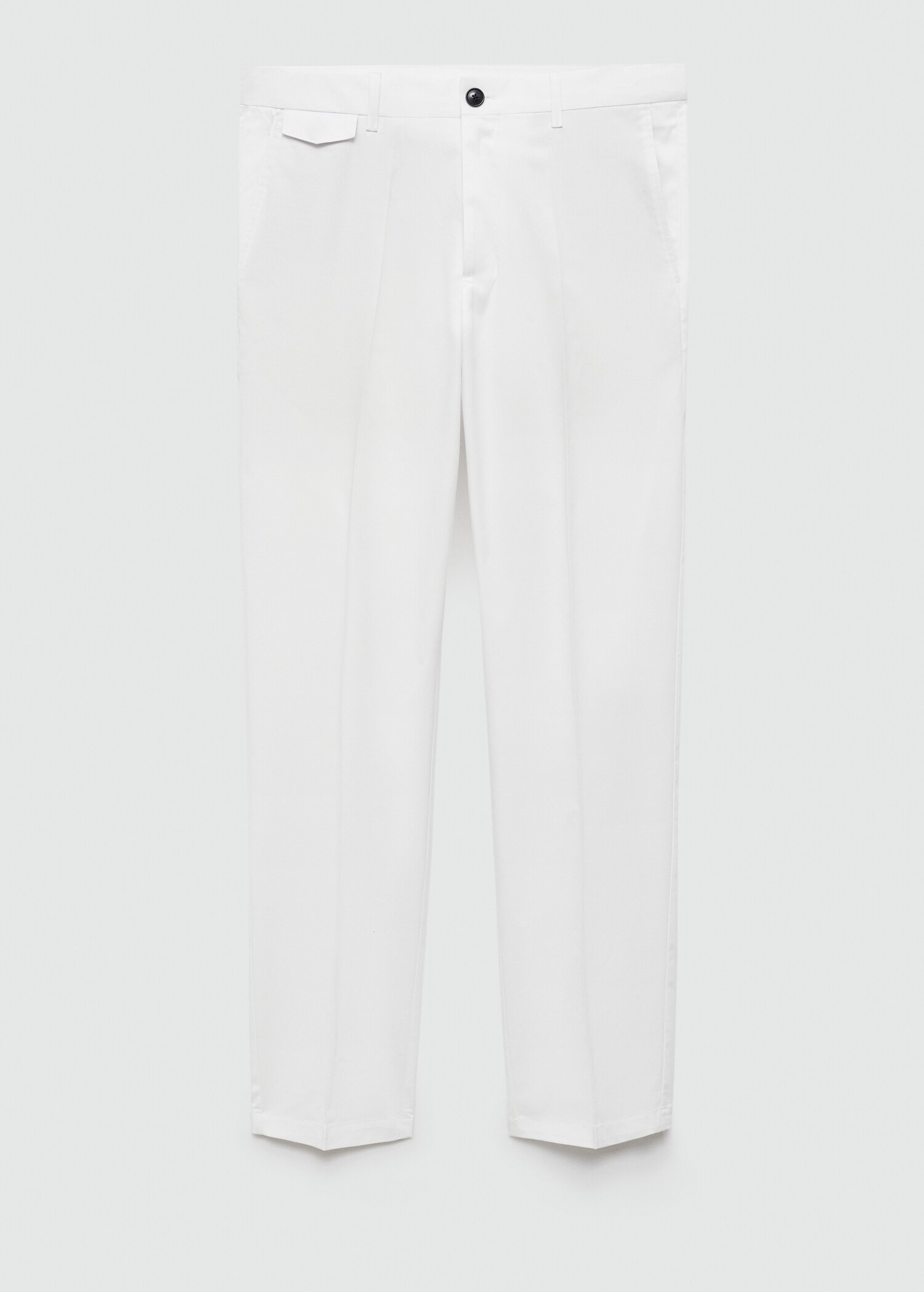 Regular fit structure cotton pants - Article without model