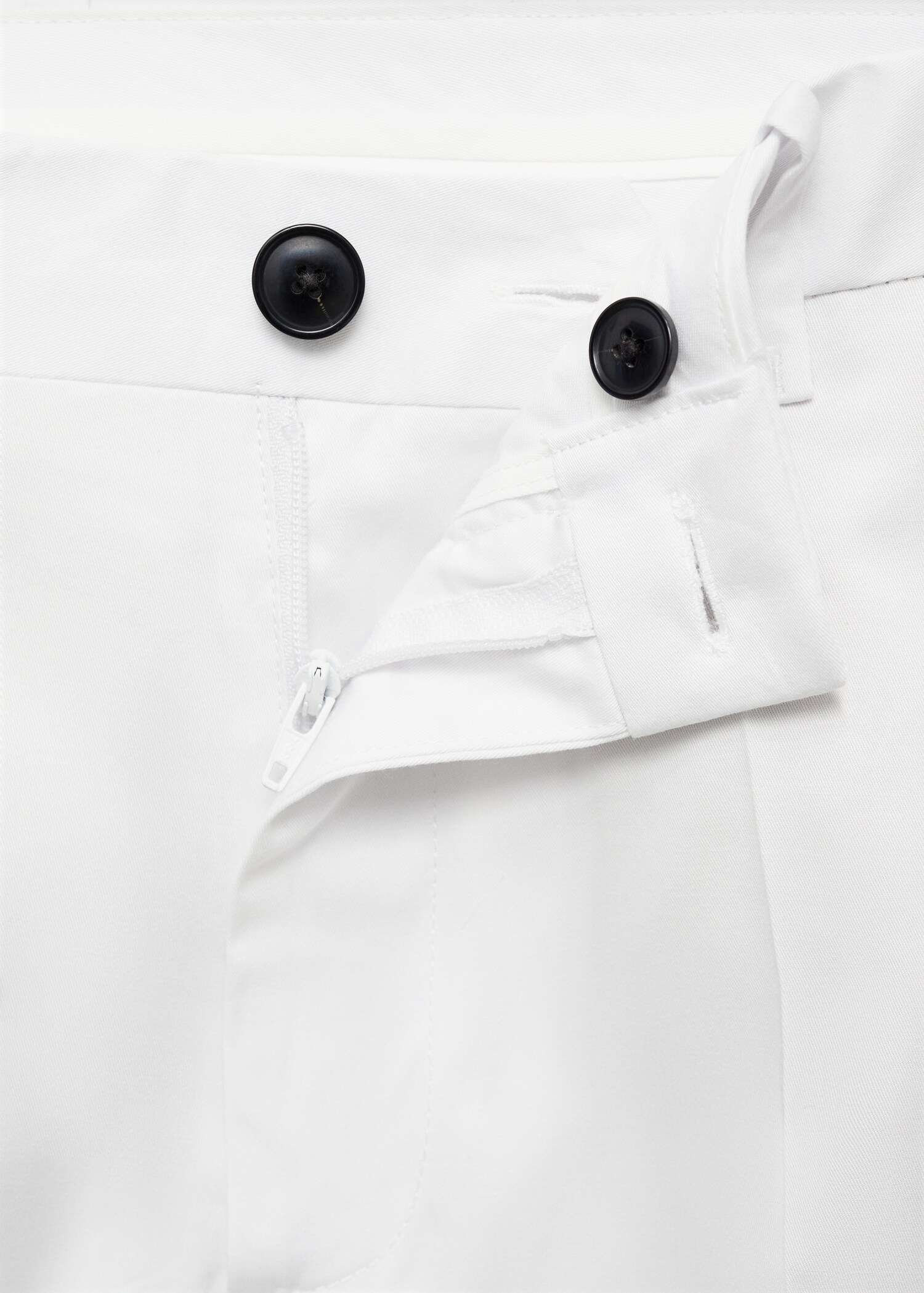 Regular fit structure cotton pants - Details of the article 8