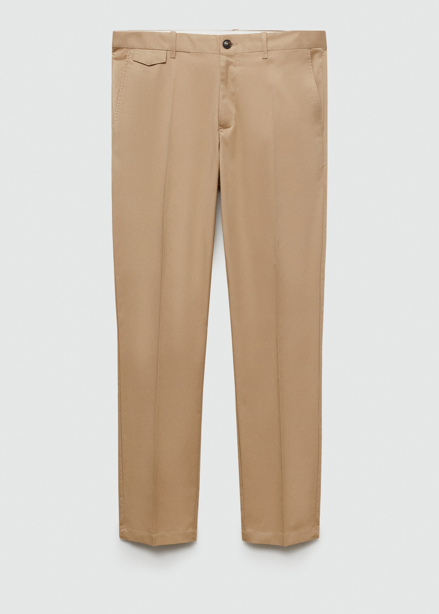 Regular fit structure cotton pants - Article without model