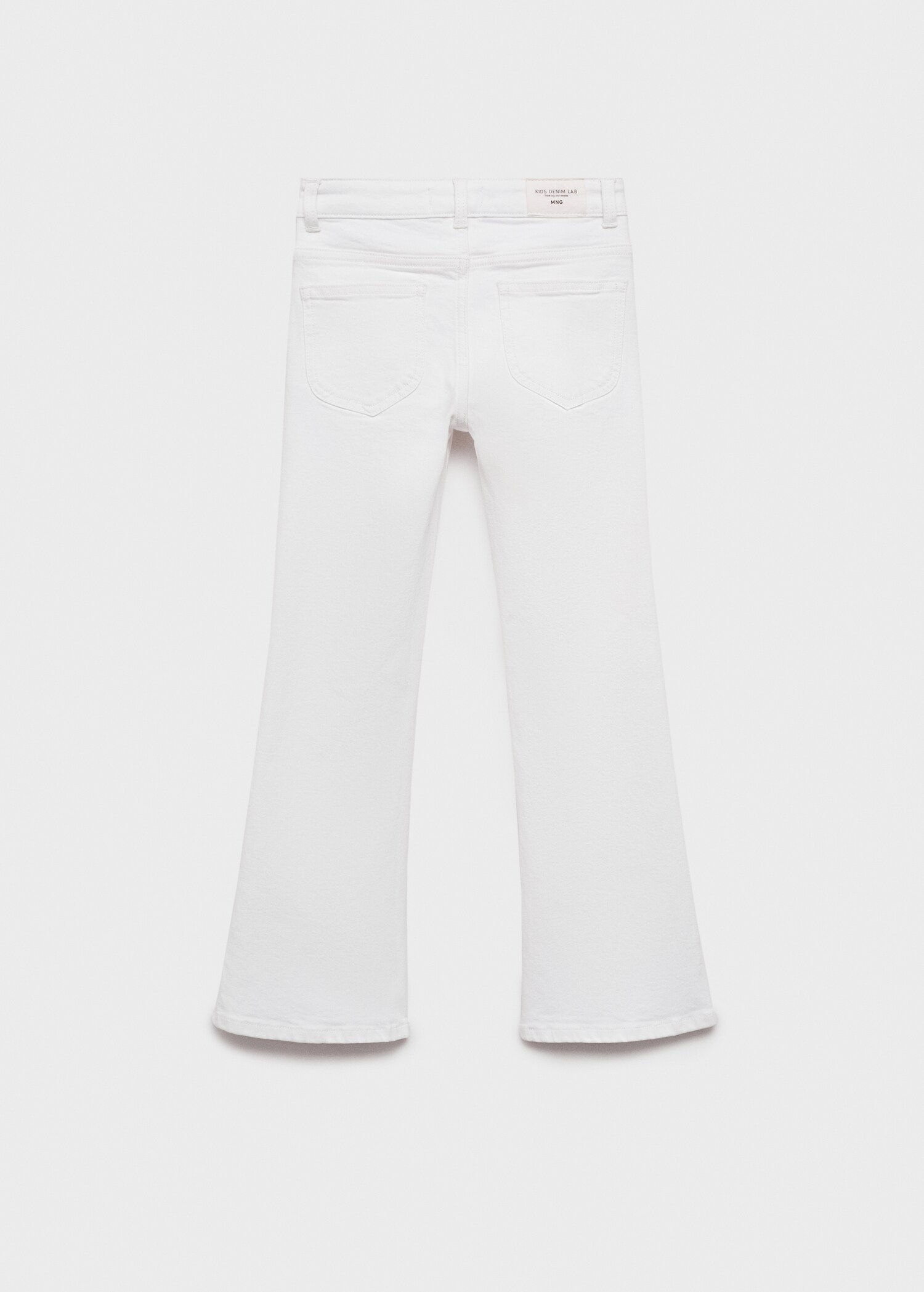 Flared jeans with opening - Reverse of the article