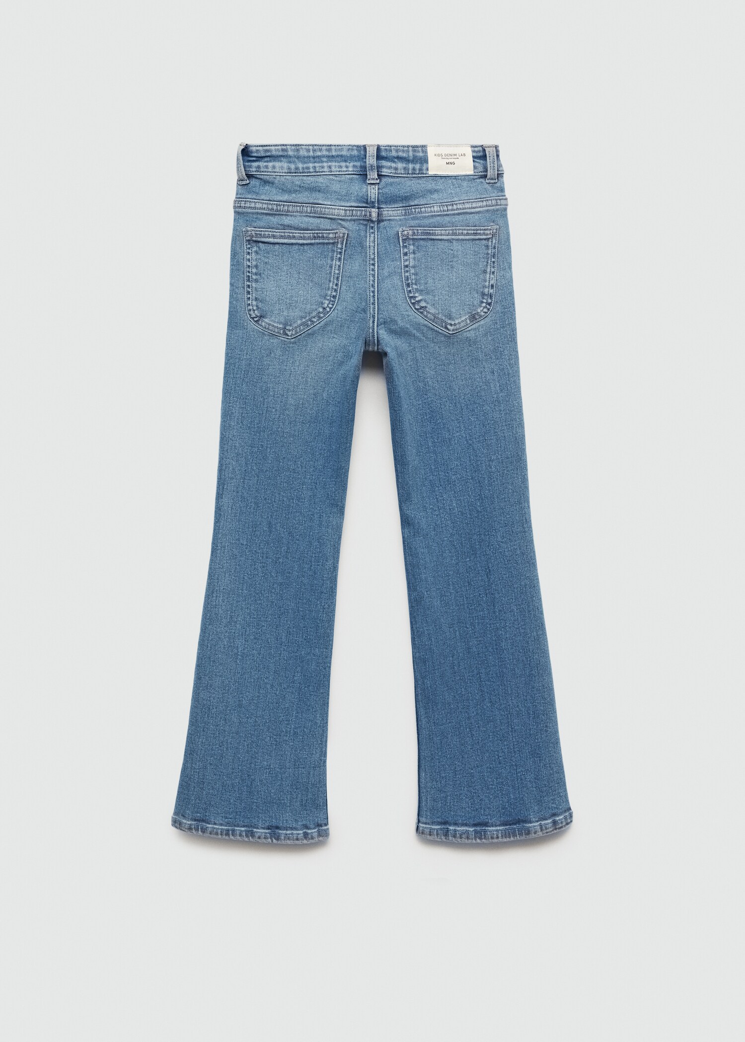 Flared jeans with opening - Reverse of the article