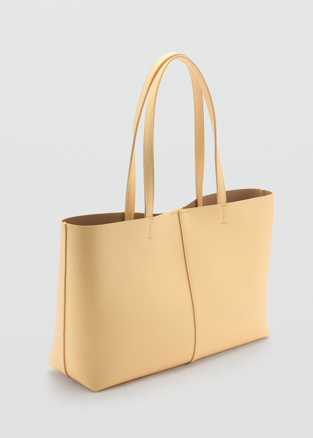 Leather effect shopper bag