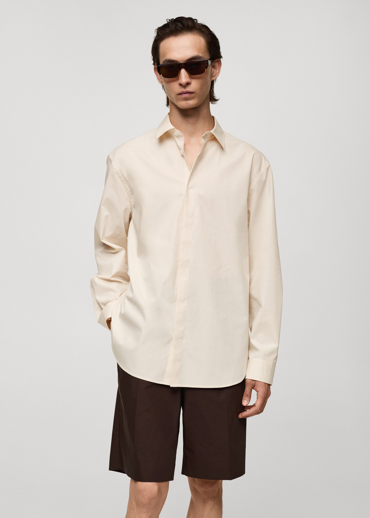 Regular-fit 100% cotton shirt - Medium plane