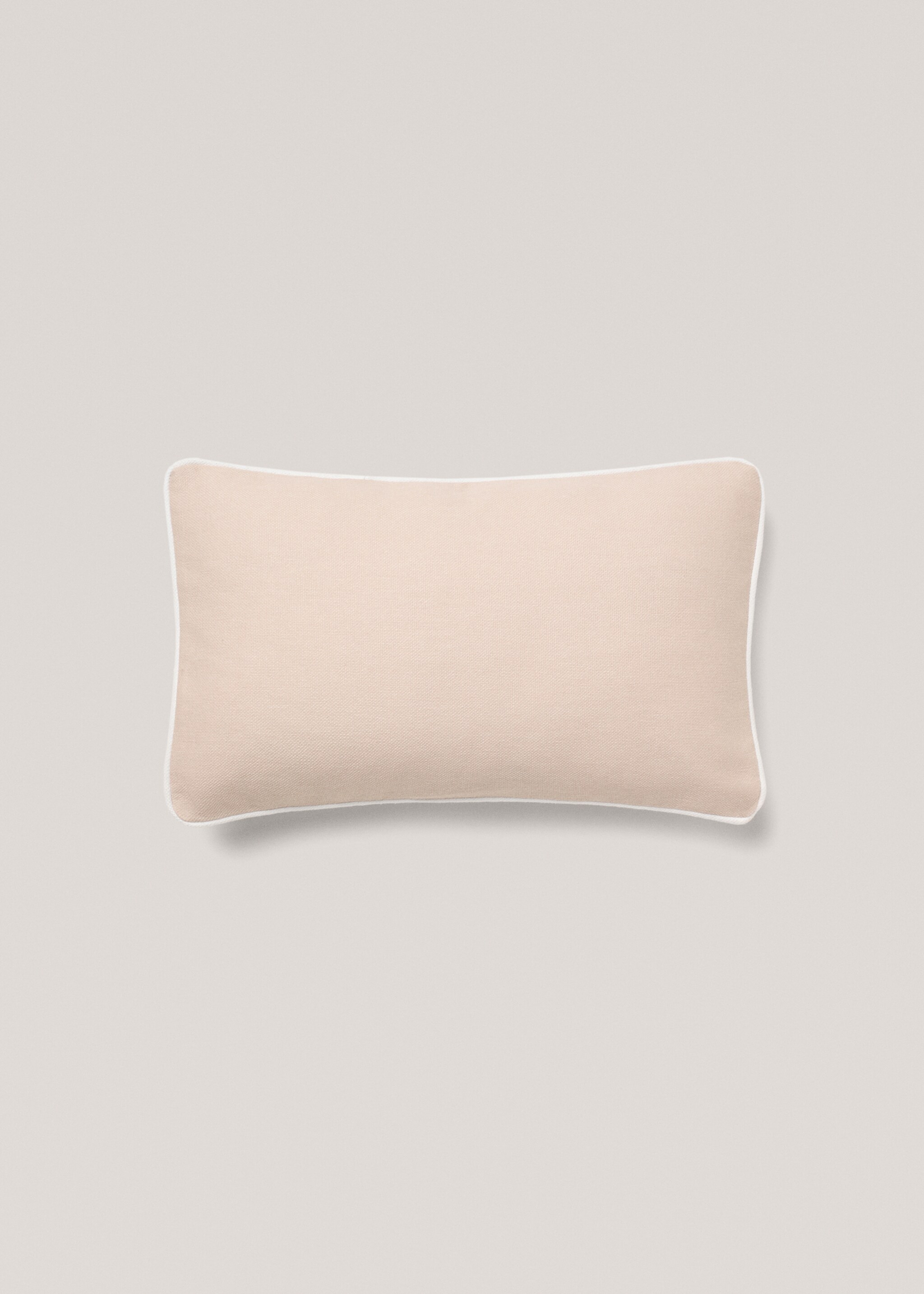 Katoenen kussenhoes met biesje 30x50 cm - Artikel zonder model