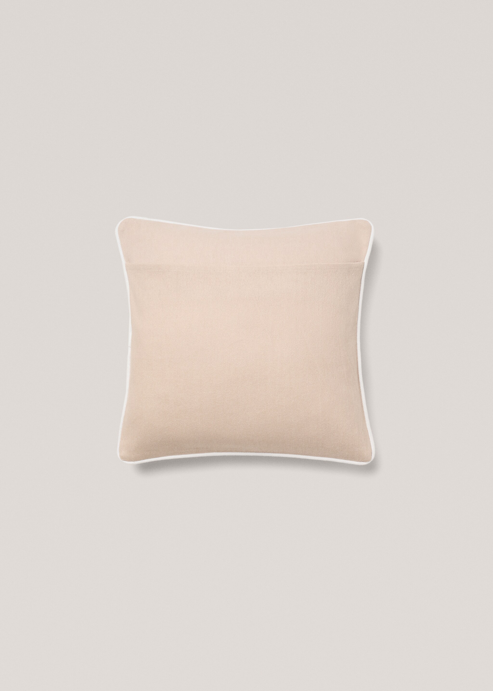 Cotton cushion cover with trim 45x45cm - Details of the article 1