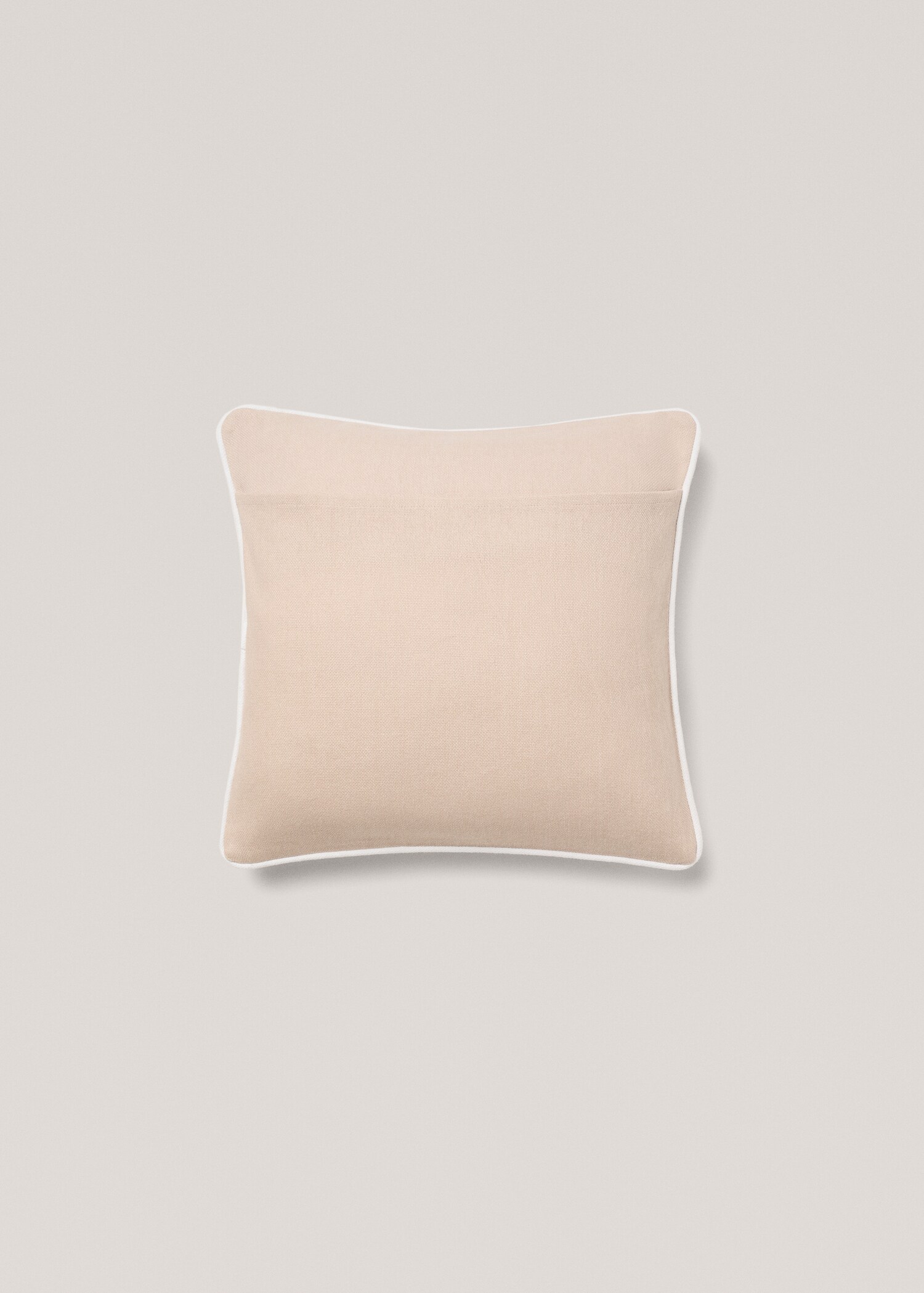 Cotton cushion cover with trim 45x45cm - Details of the article 1
