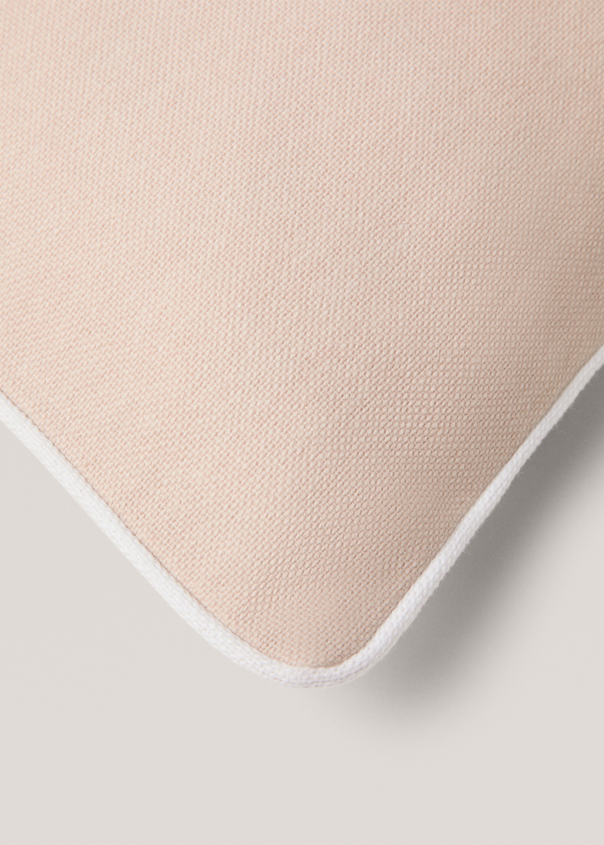 Cotton cushion cover with trim 45x45cm - Details of the article 3