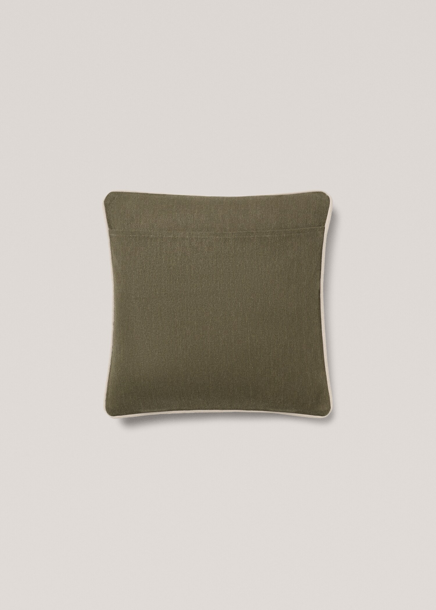 Cotton cushion cover with trim 45x45cm - Details of the article 1