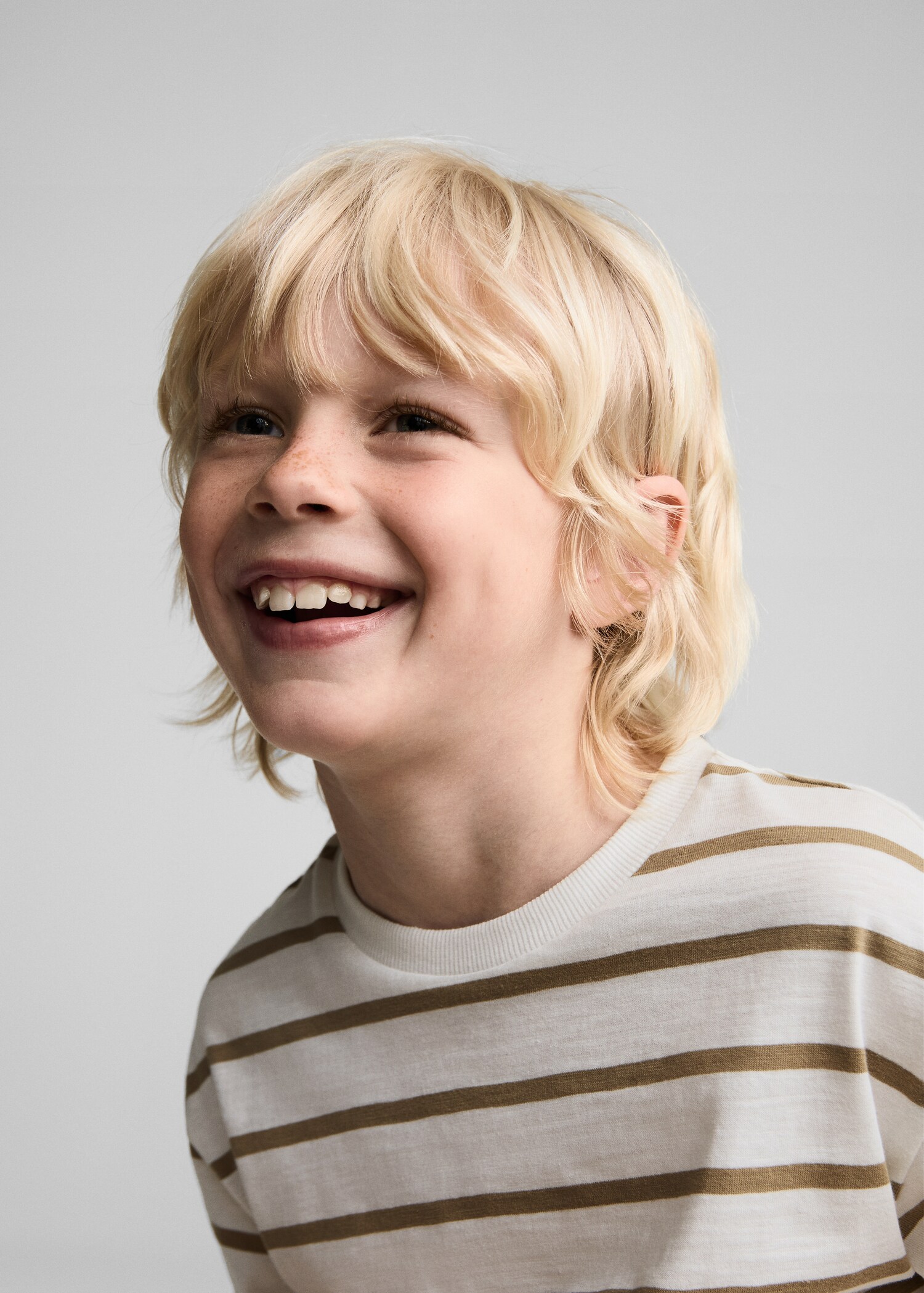 Striped cotton T-shirt - Details of the article 1