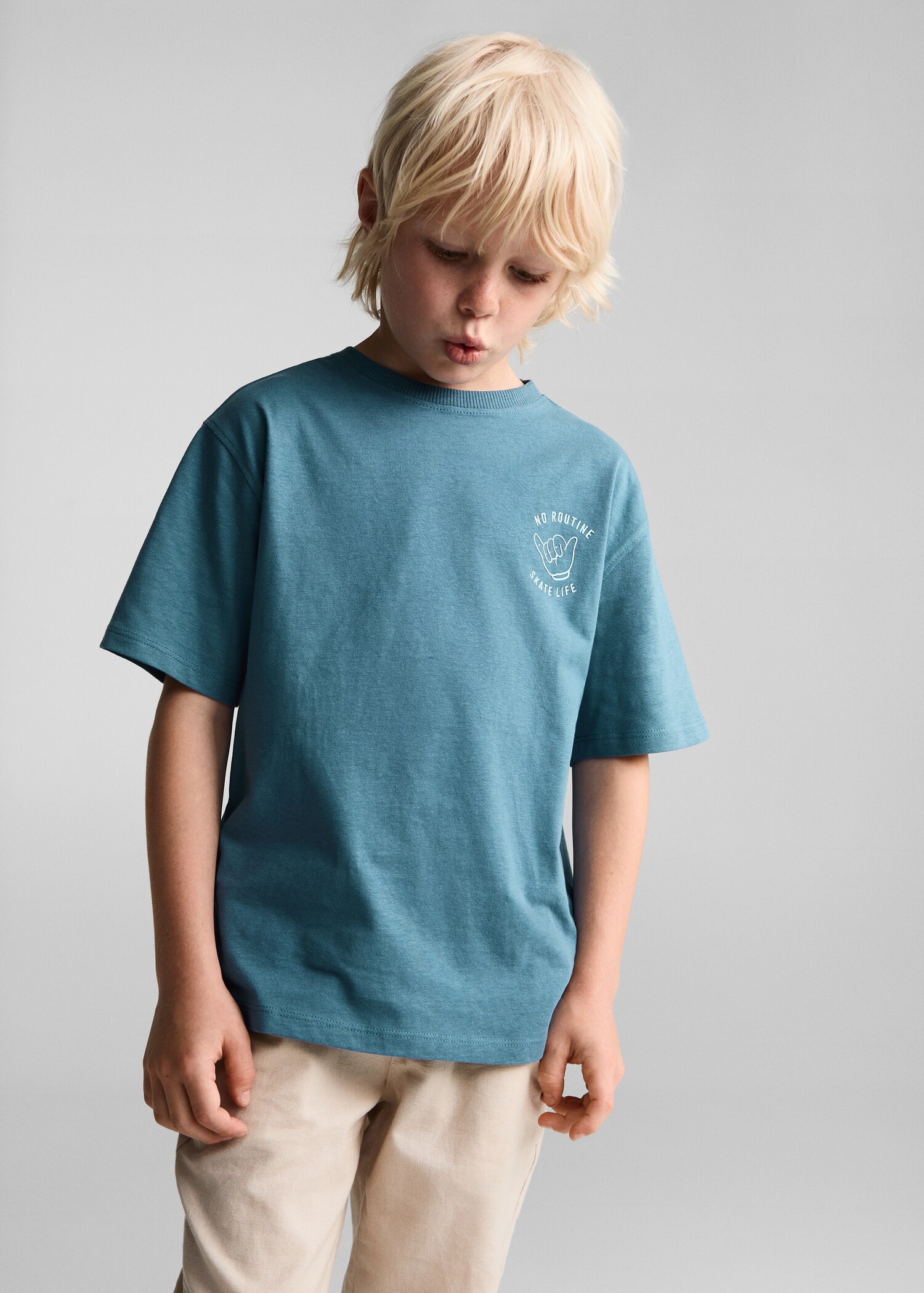 Printed cotton-blend T-shirt - Medium plane