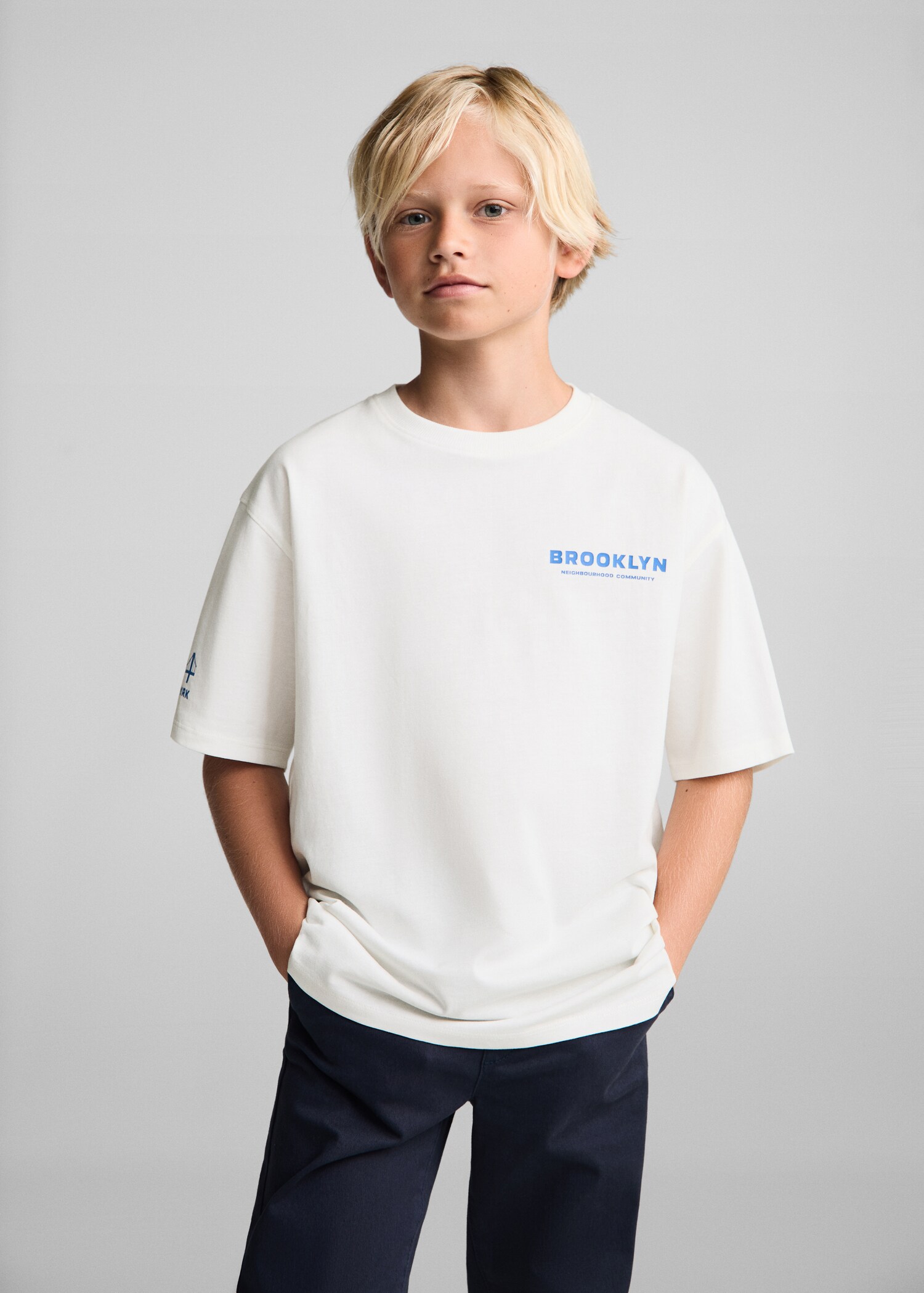 Printed cotton-blend T-shirt - Medium plane
