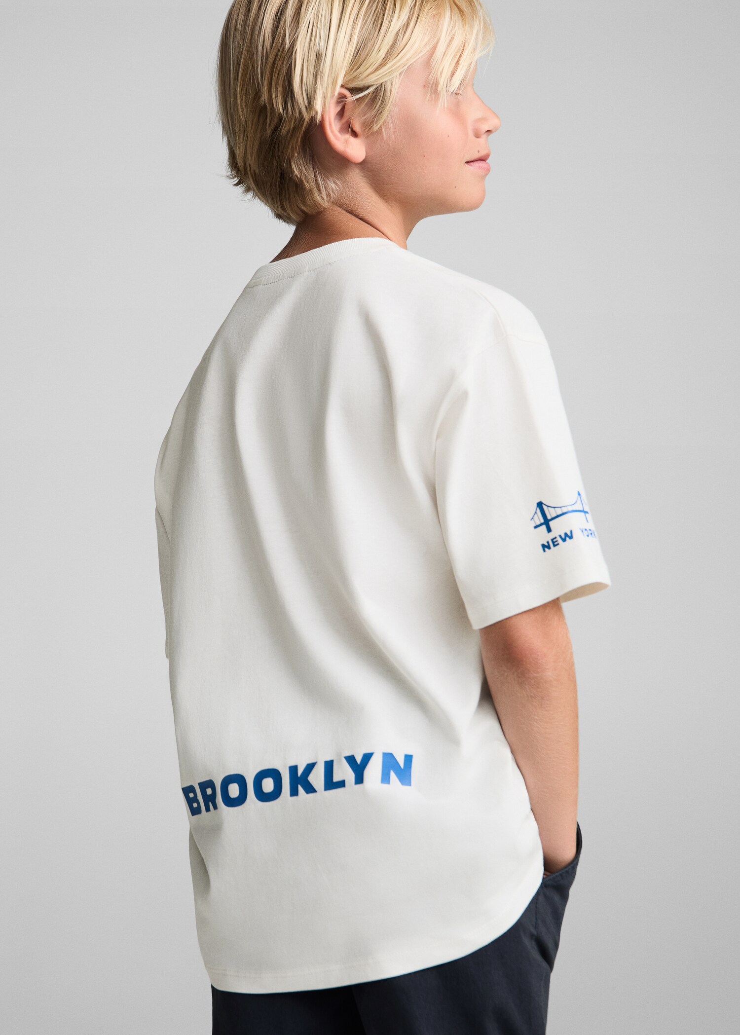 Printed cotton-blend T-shirt - Reverse of the article