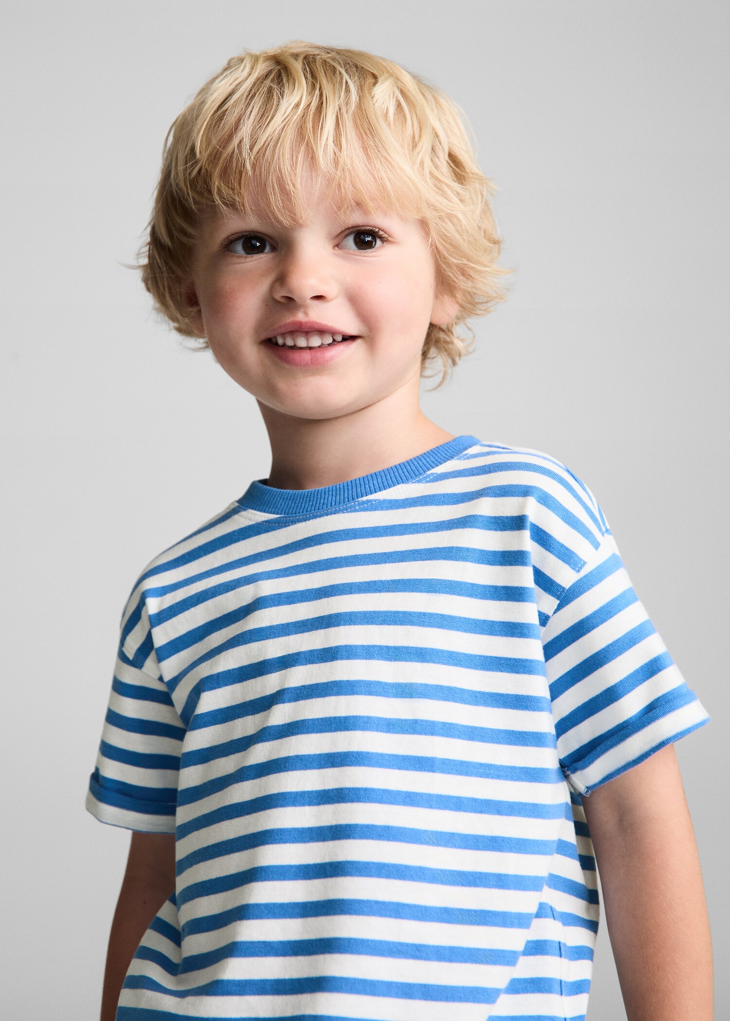 Striped cotton T-shirt - Details of the article 1