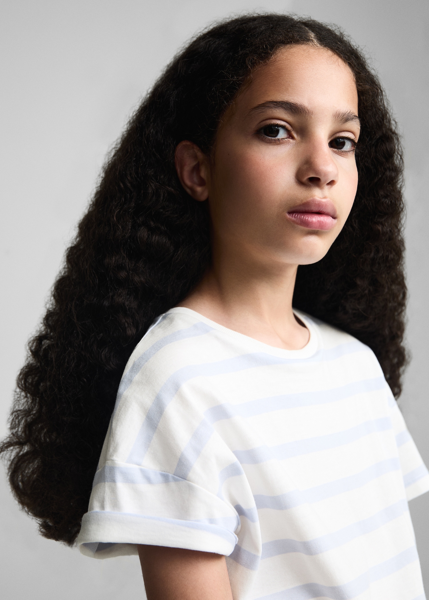 Striped cotton T-shirt - Details of the article 1