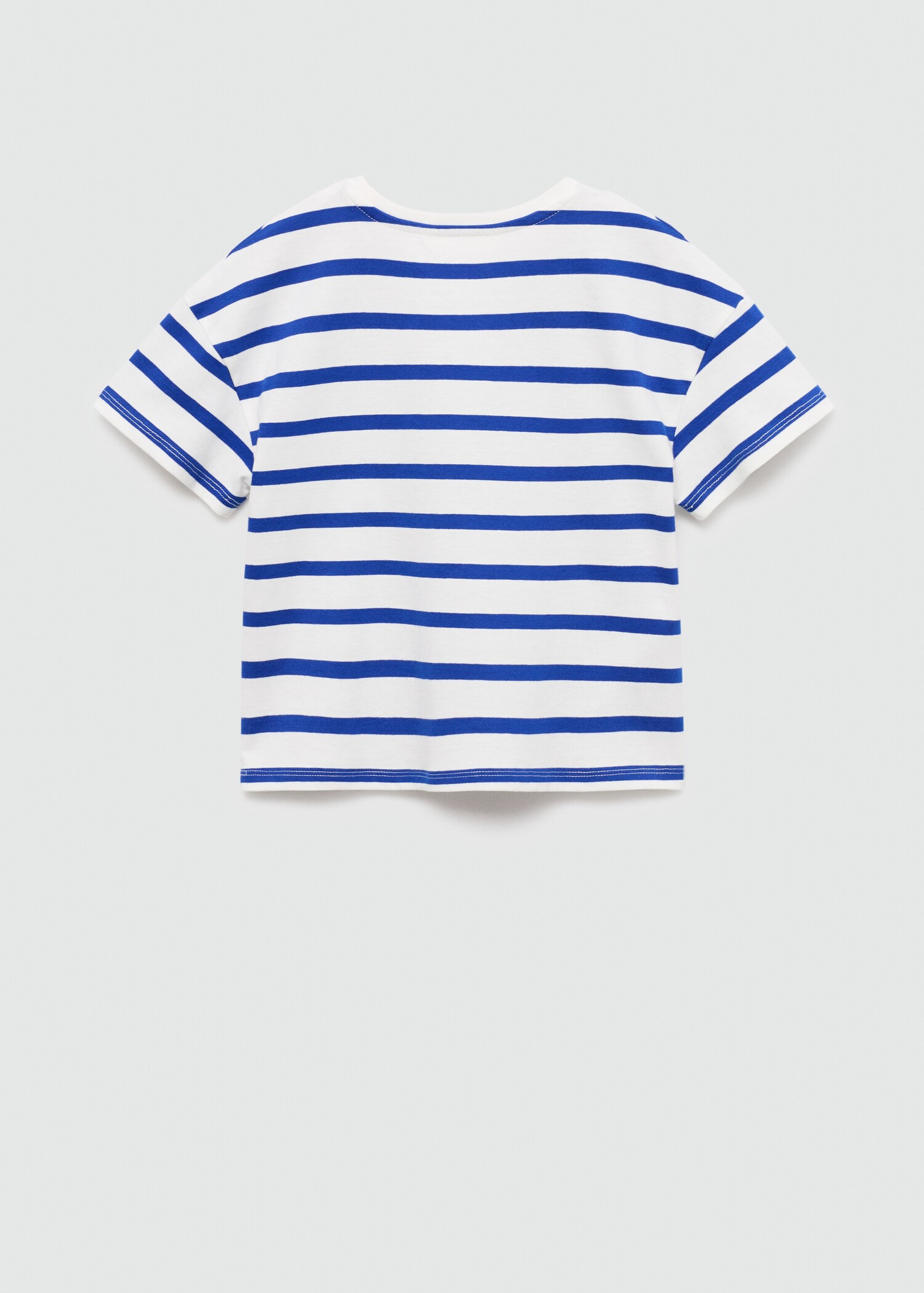 Striped cotton T-shirt - Reverse of the article