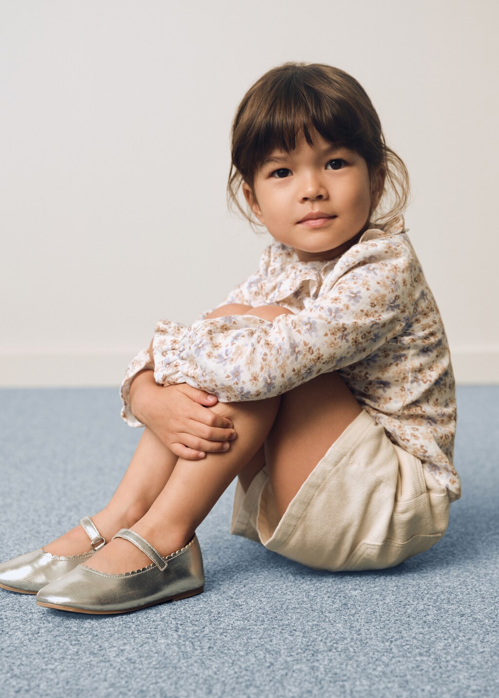 Metallic ballet flats