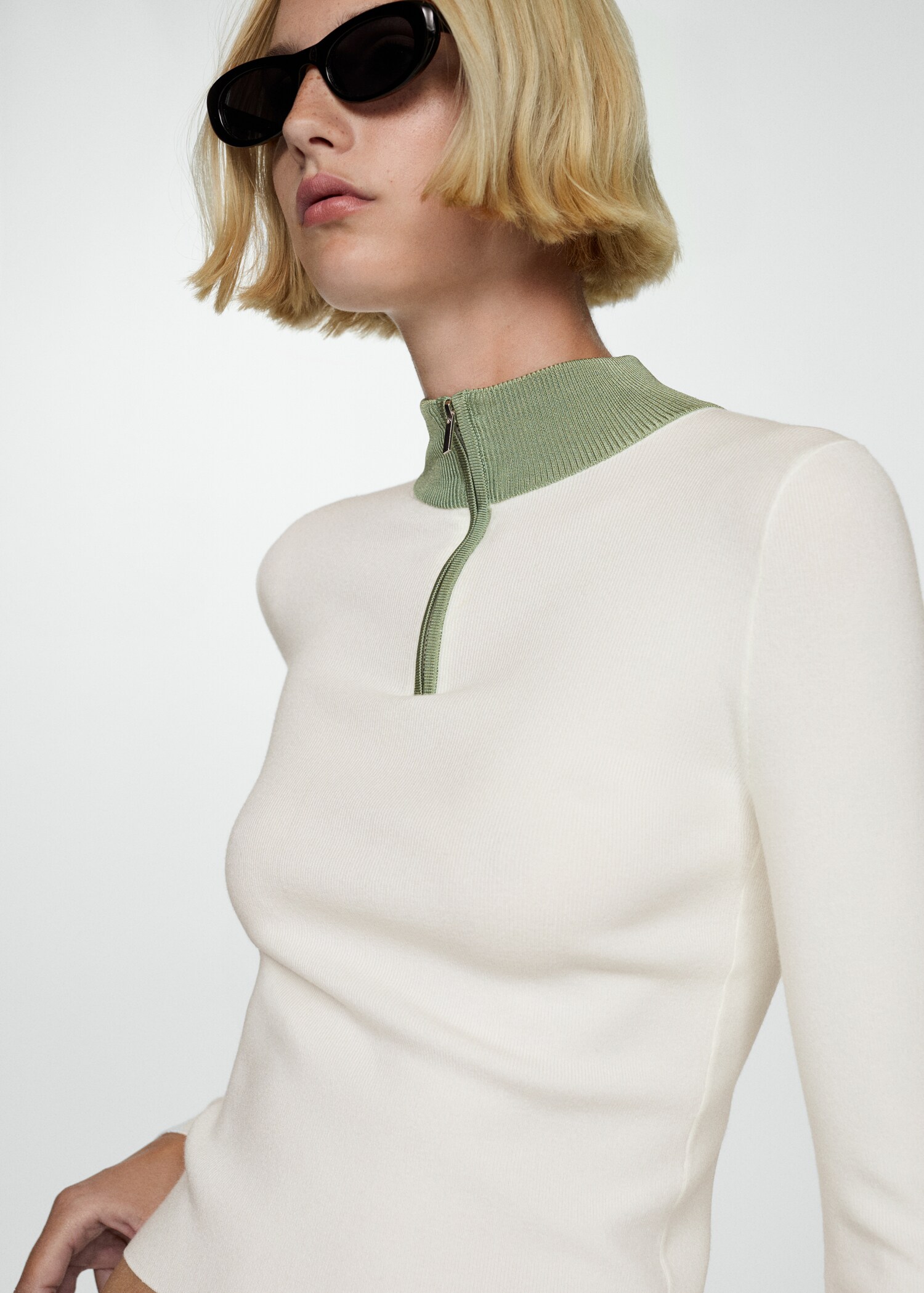 Zip neck jumper - Medium plane