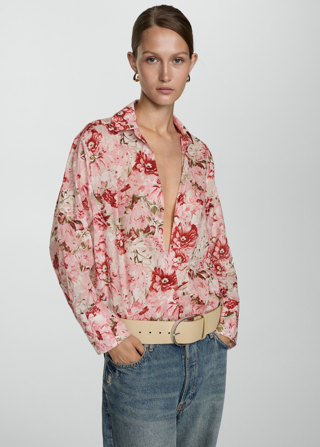 Chemise imprimee coton Femme MANGO Suisse