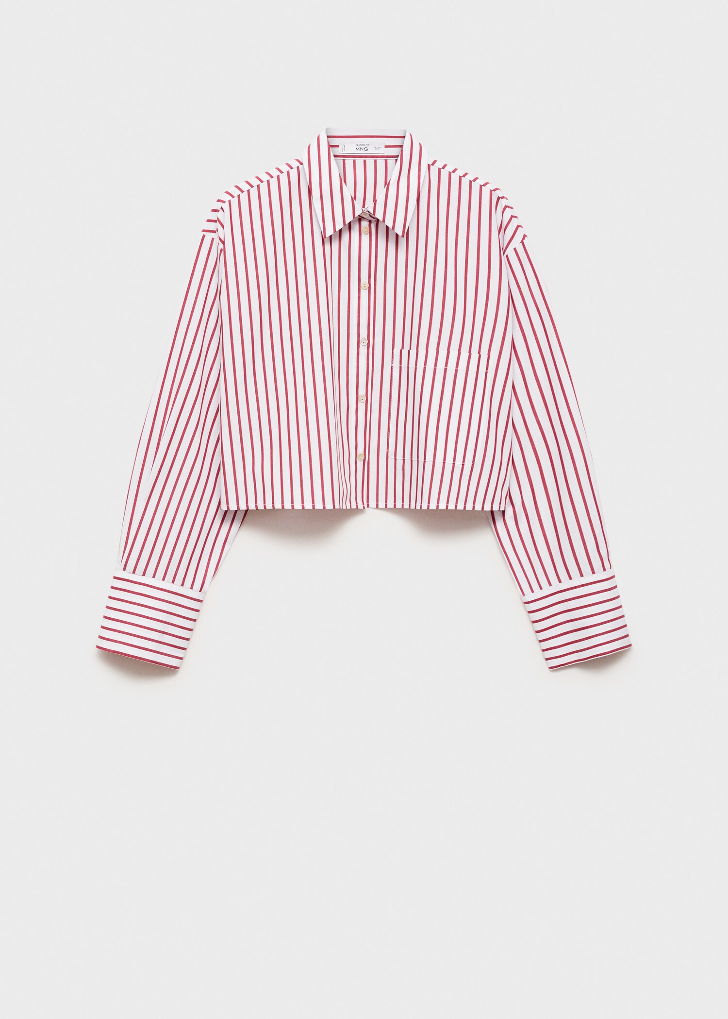 Chemise crop rayures - Article sans modèle